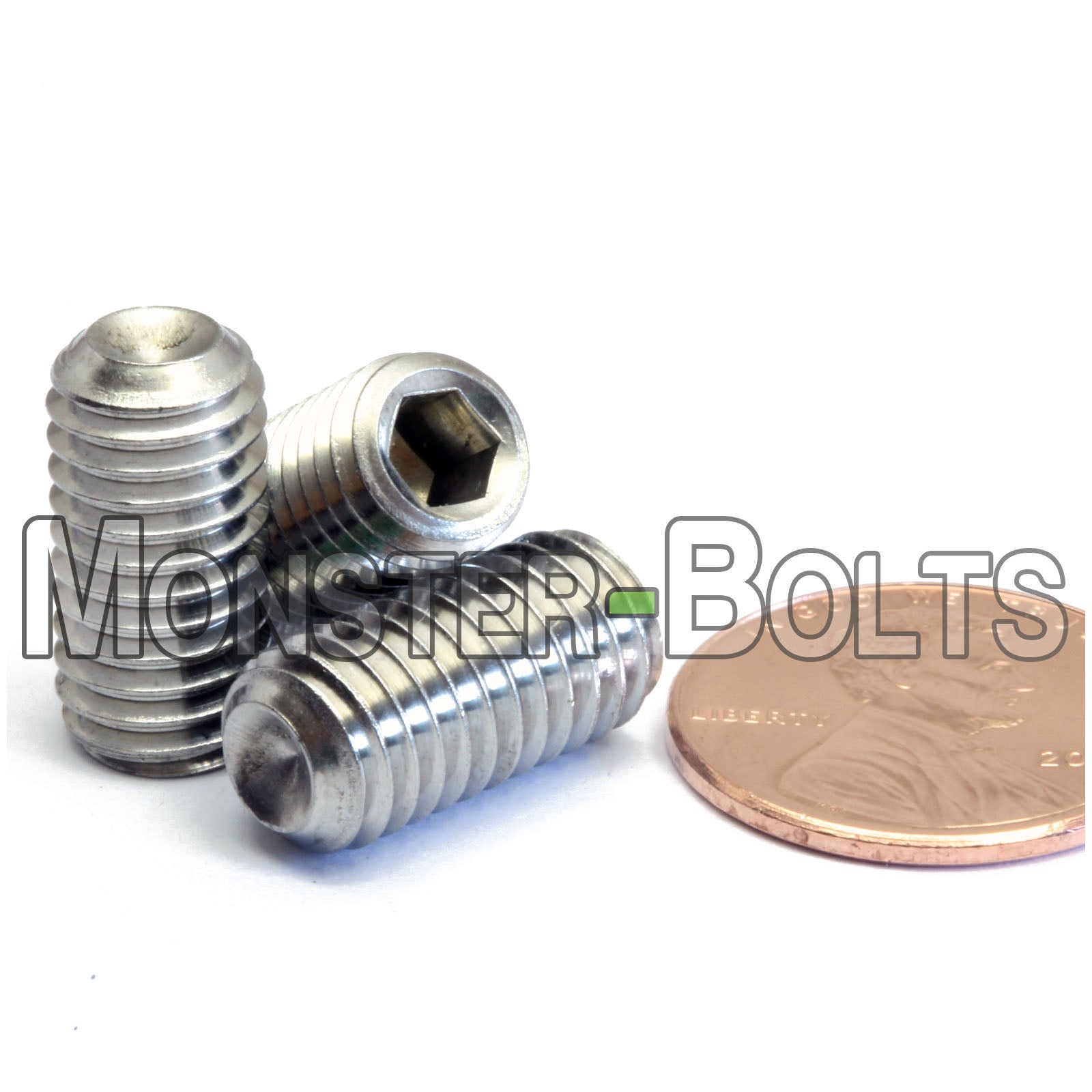 M8 Cup Point Socket Set screws, Stainless Steel A2 (18-8)