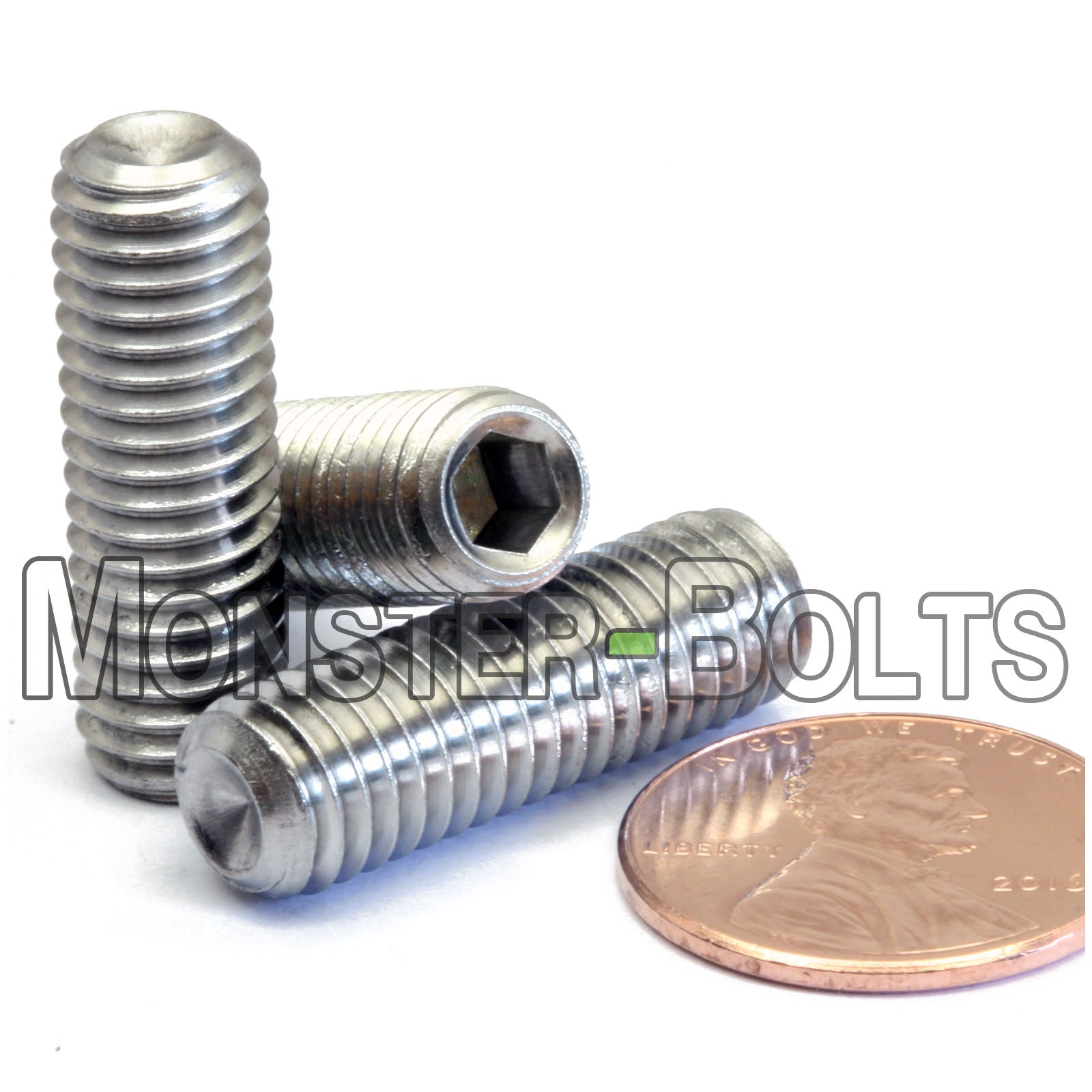 M8 Cup Point Socket Set screws, Stainless Steel A2 (18-8)