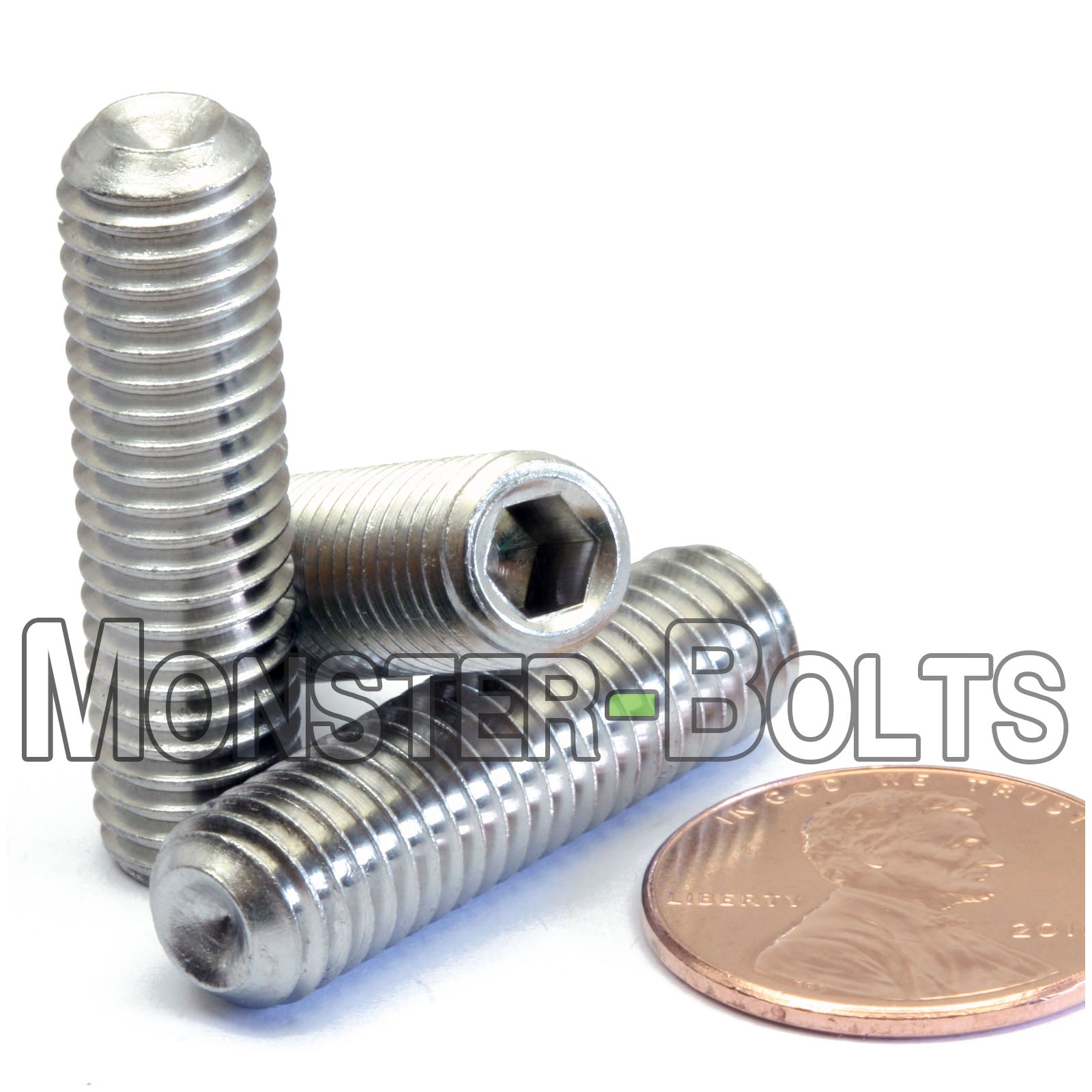 M8 Cup Point Socket Set screws, Stainless Steel A2 (18-8)