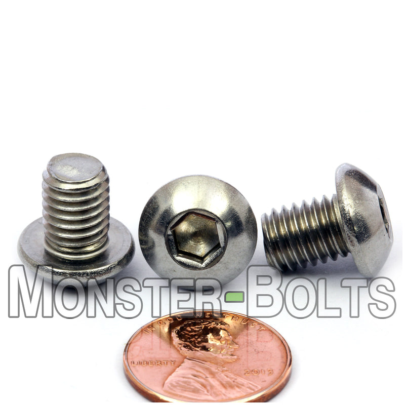M8 Button Head Socket Cap screws, Stainless Steel A2 (18-8)