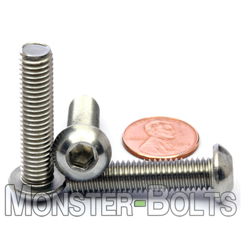 M8 Button Head Socket Cap screws, Stainless Steel A2 (18-8)