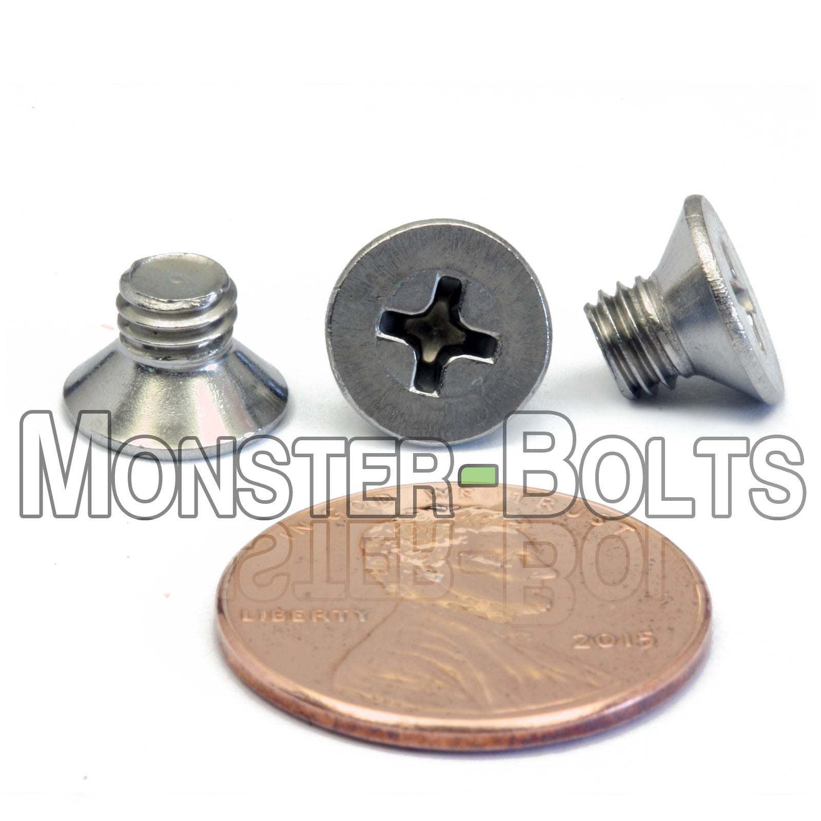 M5 Phillips Flat Head Machine screws, A2 Stainless Steel DIN 965 Coarse Thread