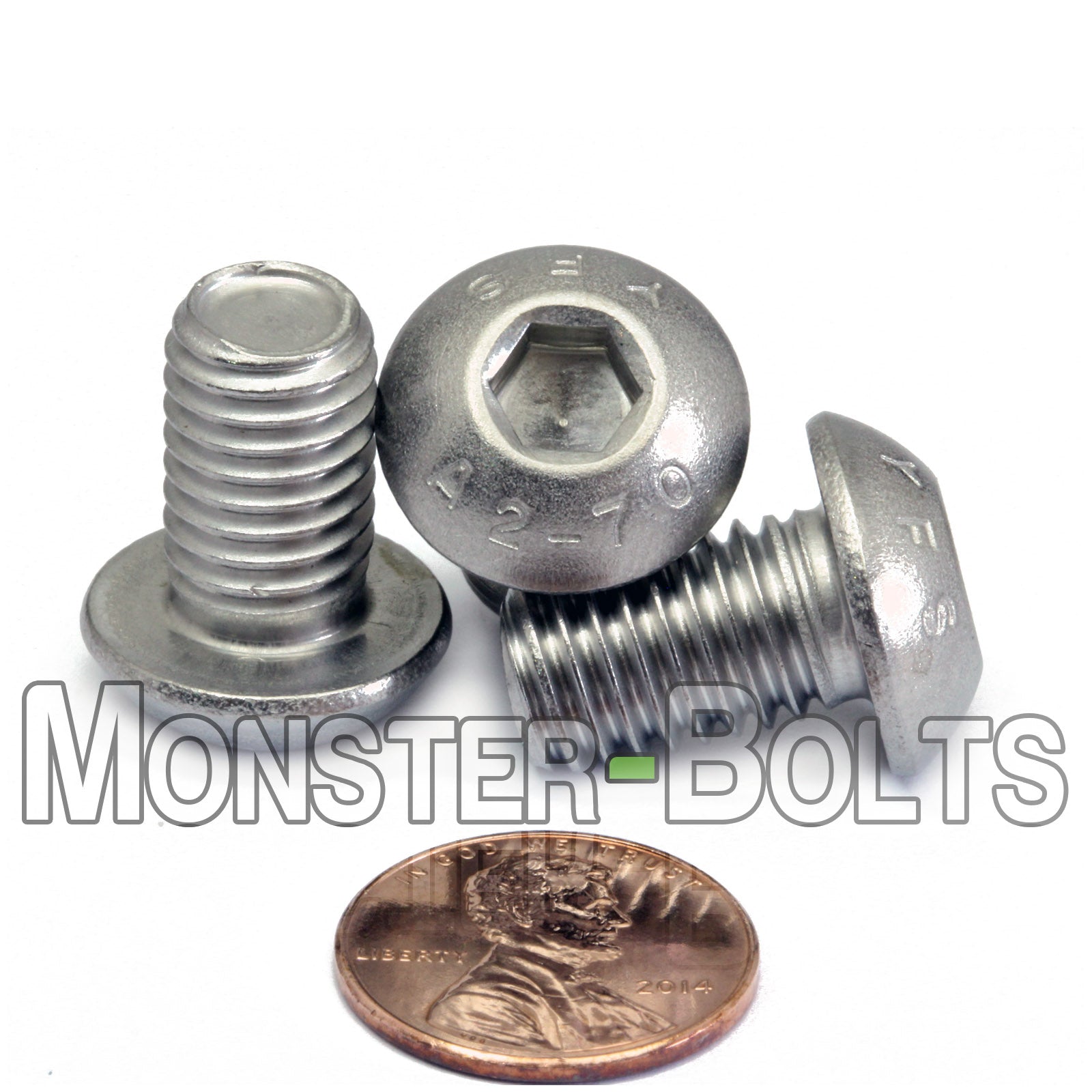 M10 Button Head Socket Cap screws, Stainless Steel A2 (18-8)