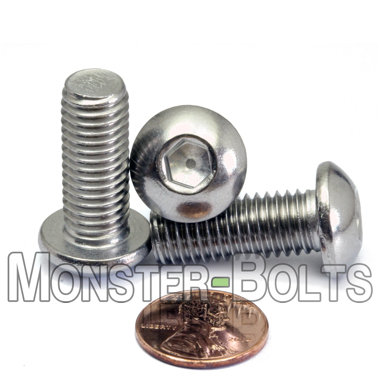 M10 Button Head Socket Cap screws, Stainless Steel A2 (18-8)