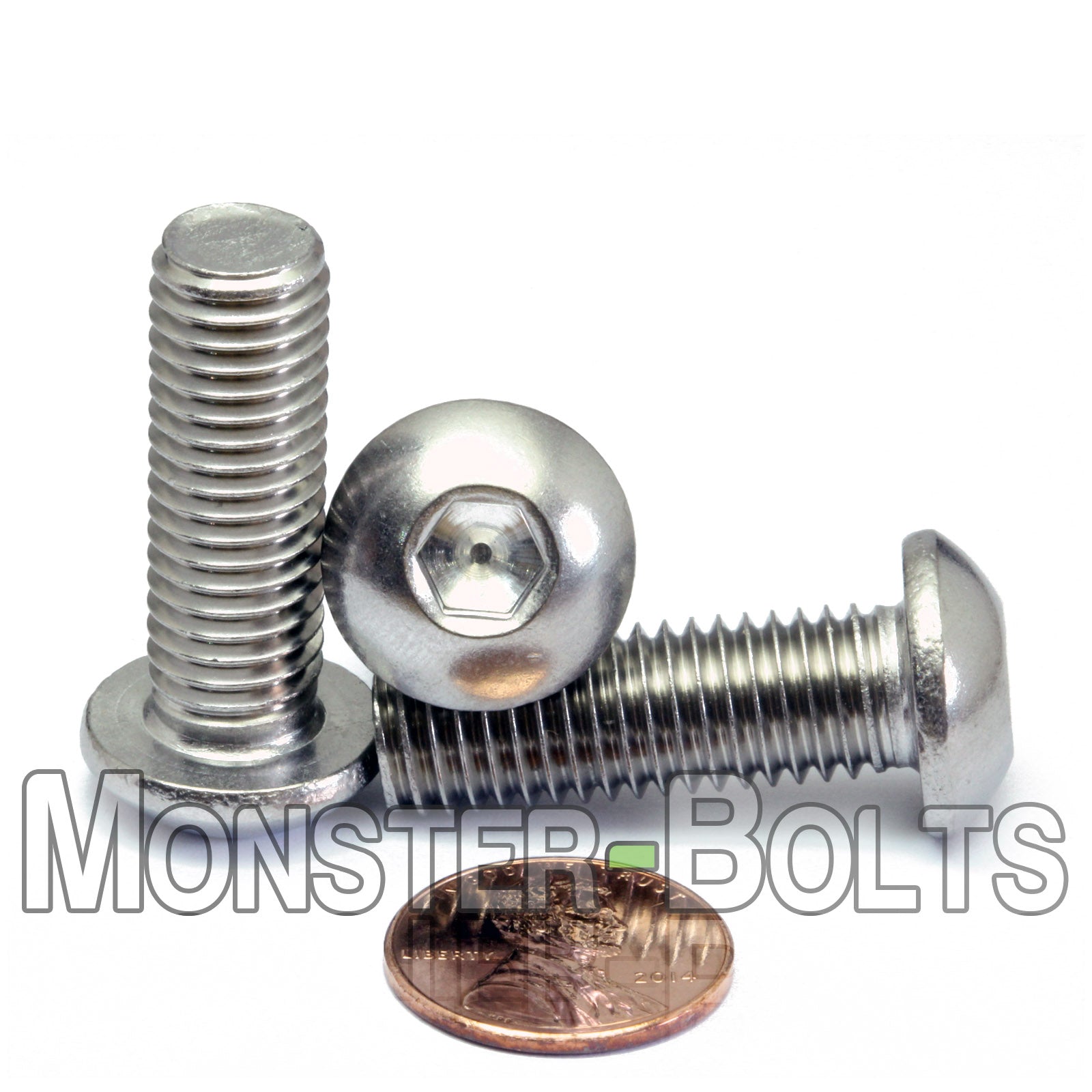 M10 Button Head Socket Cap screws, Stainless Steel A2 (18-8)