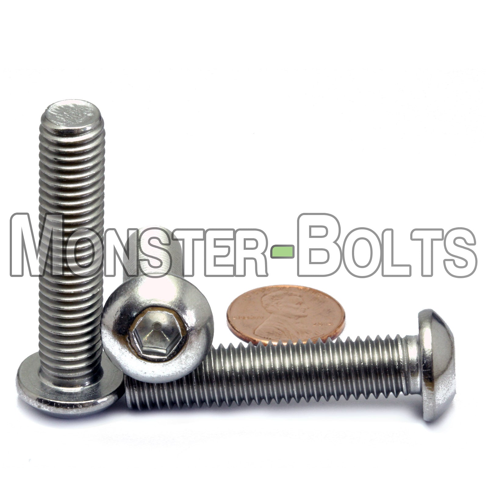 M10 Button Head Socket Cap screws, Stainless Steel A2 (18-8)