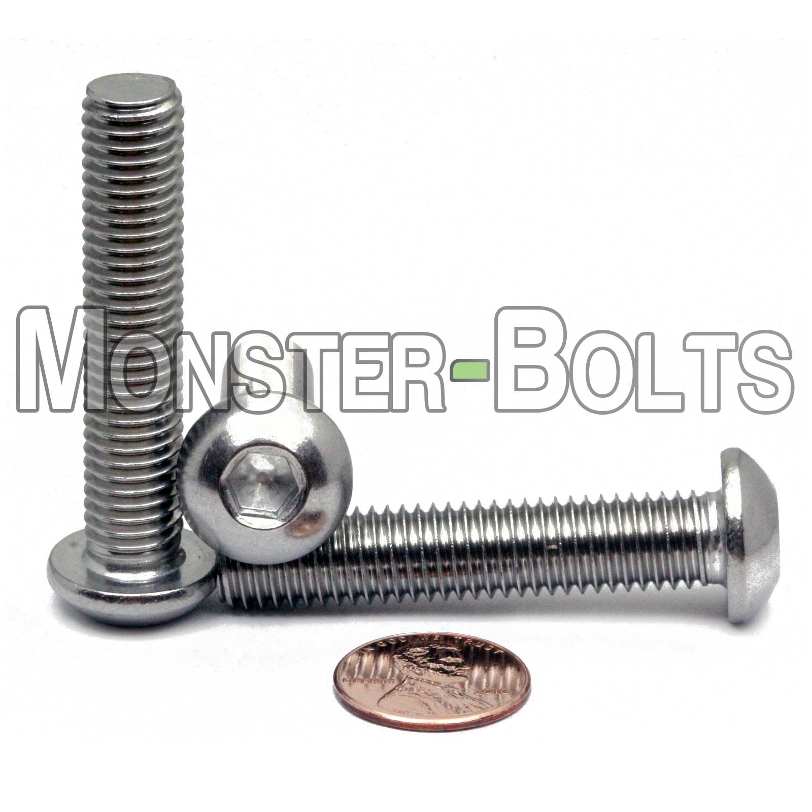 M10 Button Head Socket Cap screws, Stainless Steel A2 (18-8)