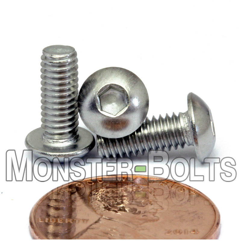 M4 Button Head Socket Cap screws, Stainless Steel A2 (18-8)