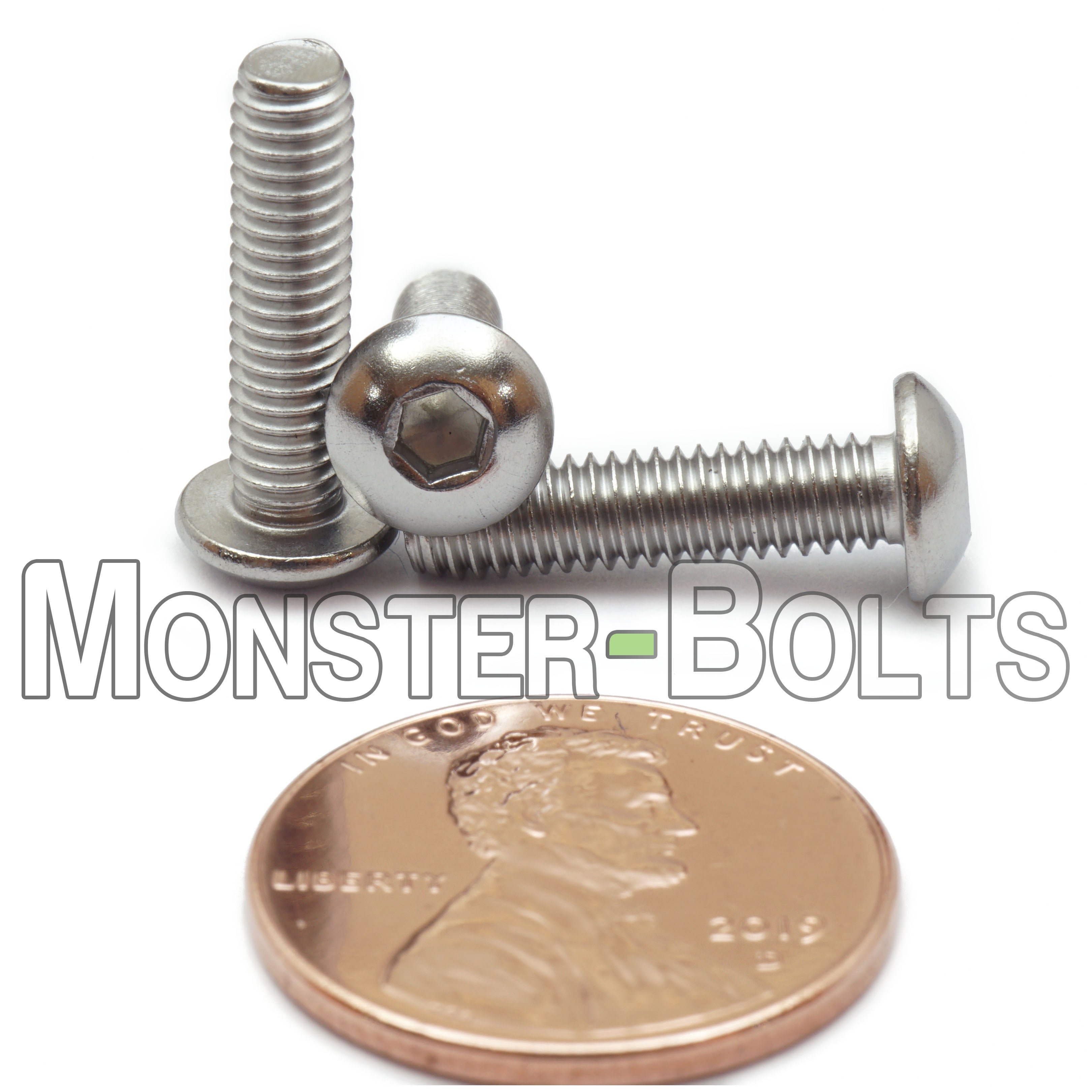 M4 Button Head Socket Cap screws, Stainless Steel A2 (18-8)