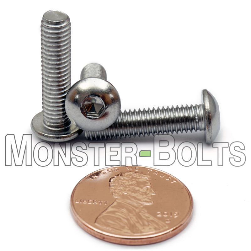 M5 Button Head Socket Cap screws, Stainless Steel A2 (18-8)