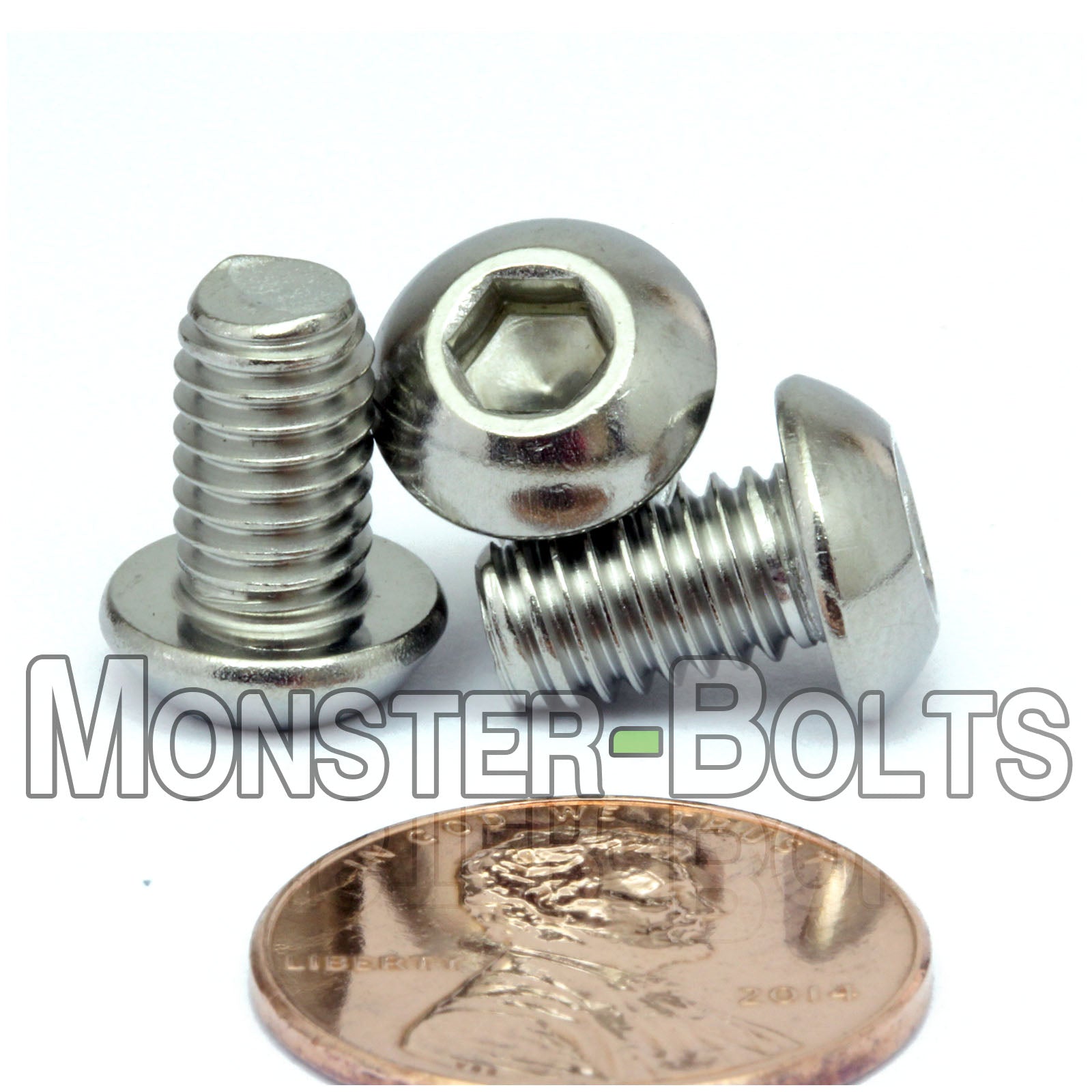 M6 Button Head Socket Cap screws, Stainless Steel A2 (18-8)