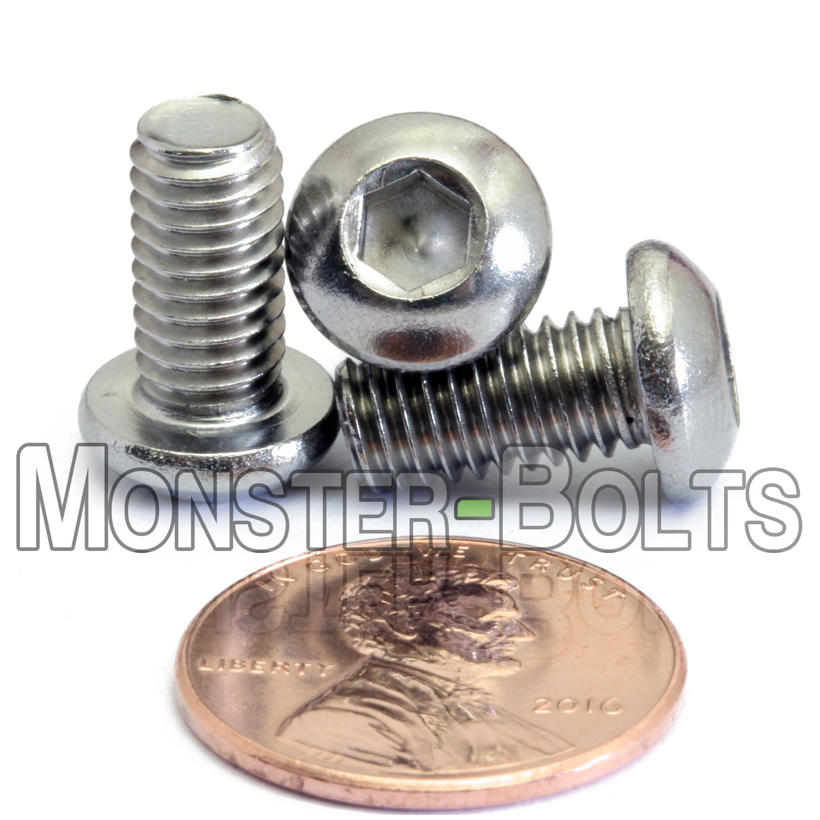 M6 Button Head Socket Cap screws, Stainless Steel A2 (18-8)