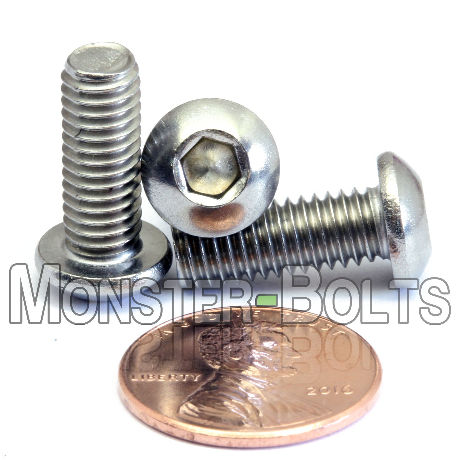 M6 Button Head Socket Cap screws, Stainless Steel A2 (18-8)