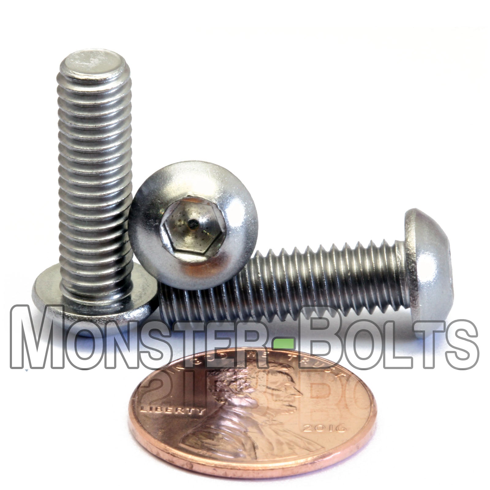 M6 Button Head Socket Cap screws, Stainless Steel A2 (18-8)