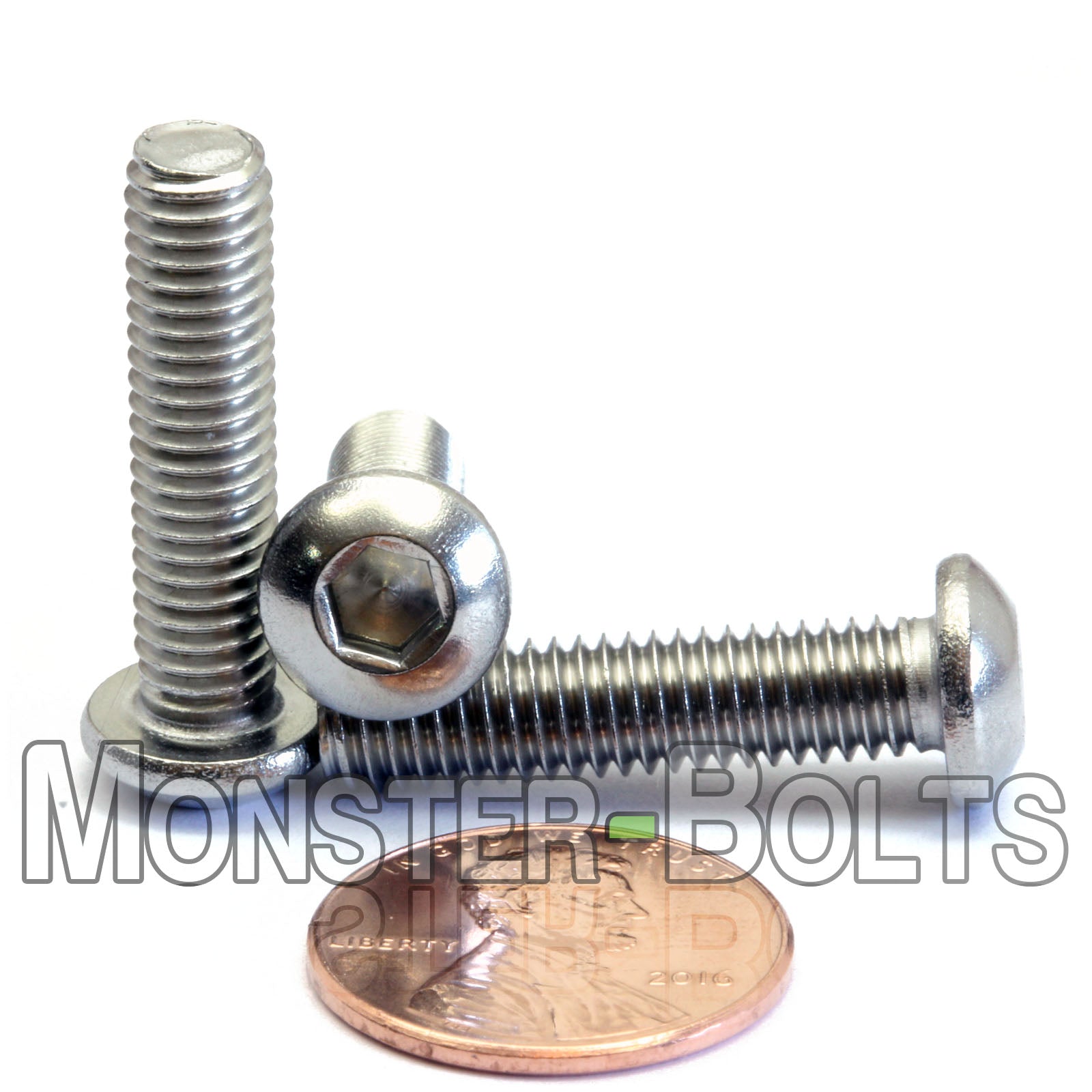 M6 Button Head Socket Cap screws, Stainless Steel A2 (18-8)