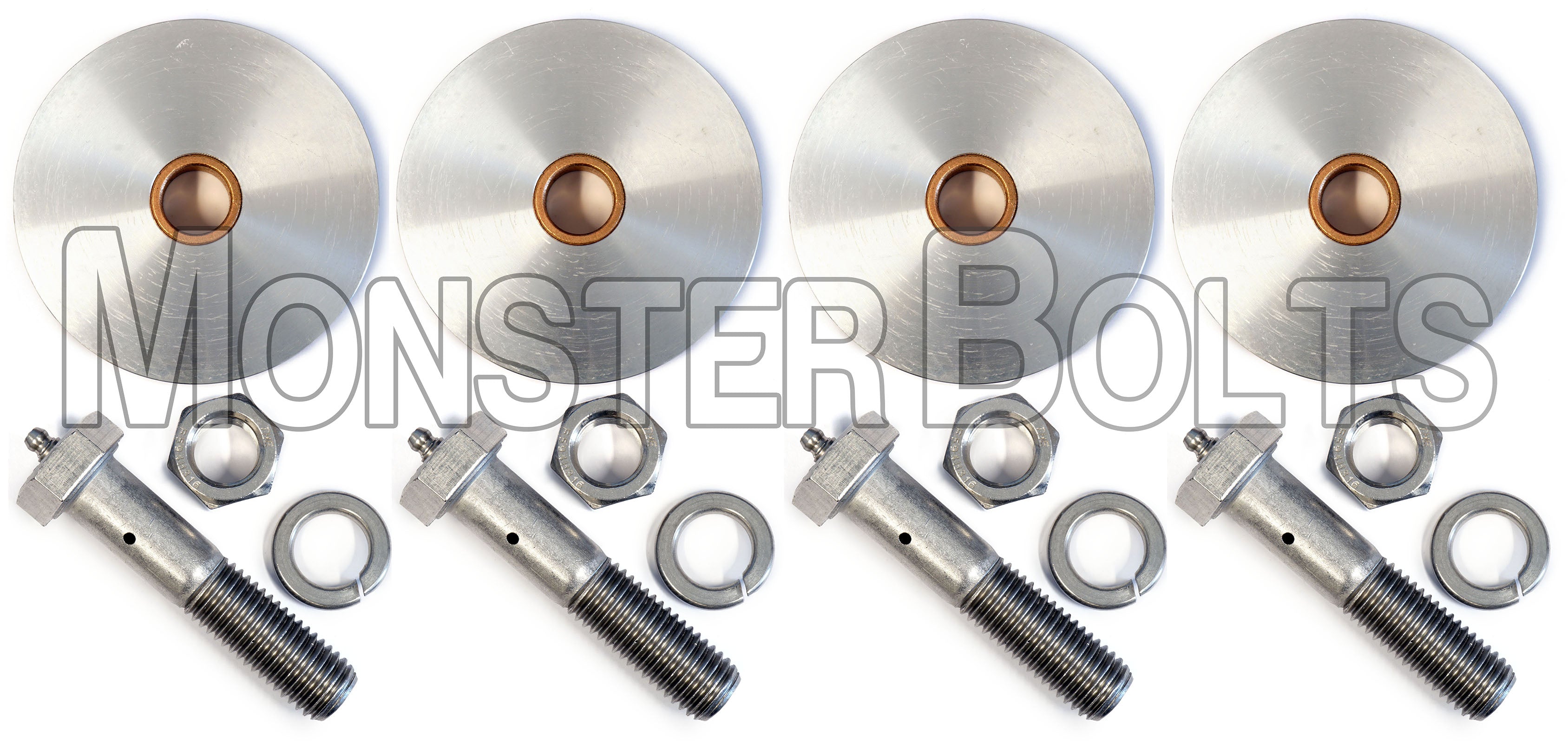 Aluminum Cradle Compounding Kit (4-Pack) – 316 Marine Stainless Hardware / Aluminum Sheave