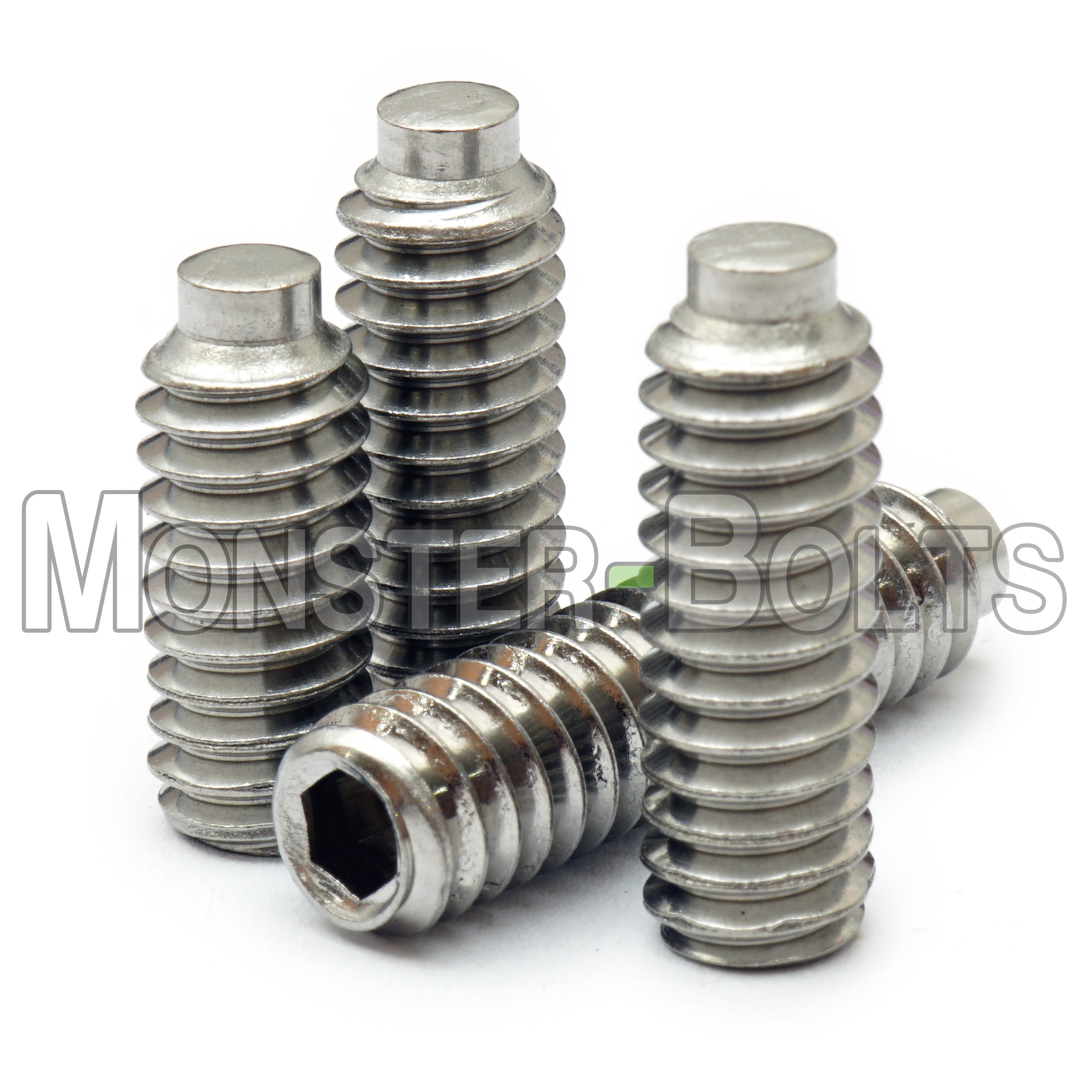 Bulk #10-24 Socket Set Screws, 1/2 Dog Point, Stainless Steel A2 (18-8)