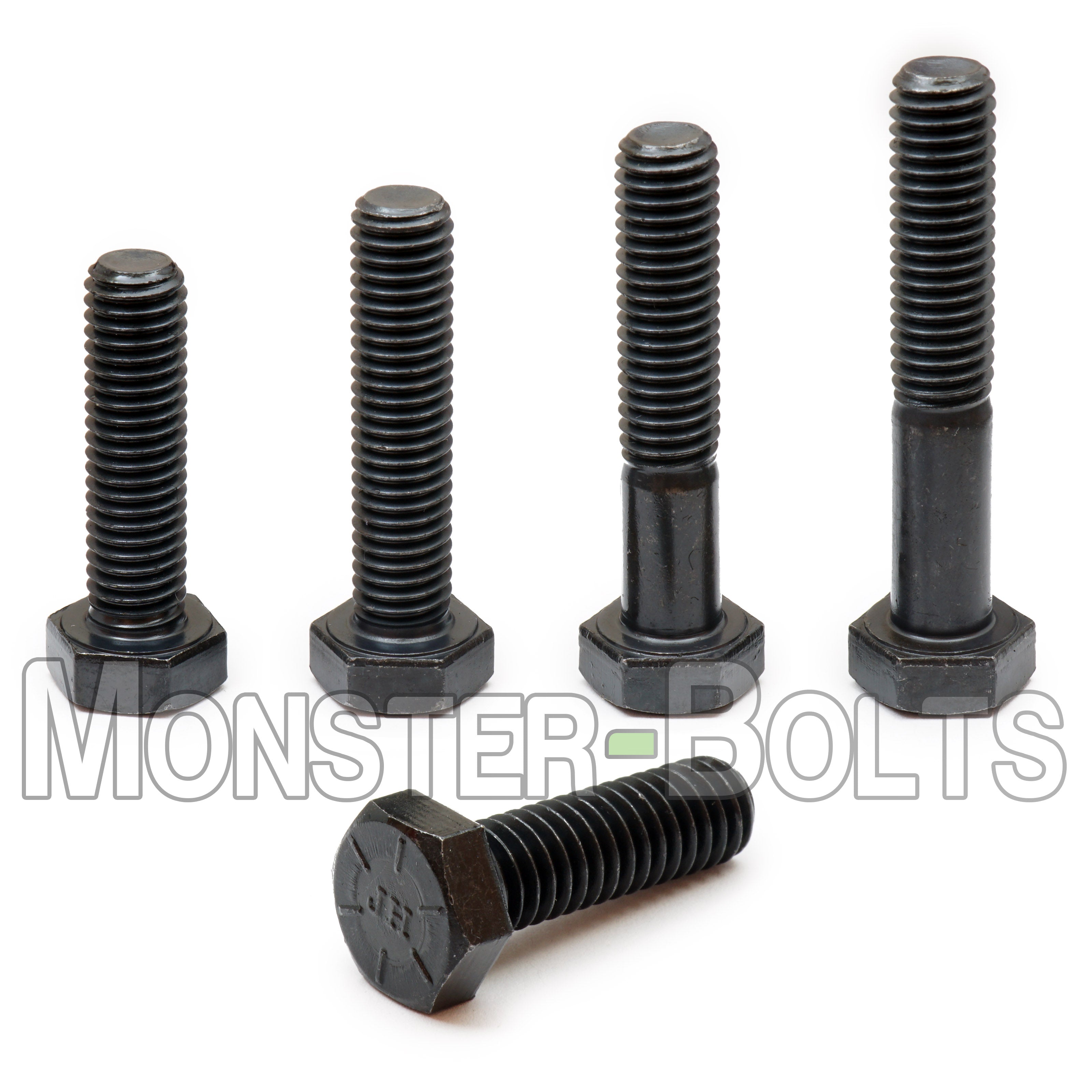 Bulk 7/16"-14 Grade 8 Hex Cap Screws (Coarse Thread, Alloy Steel, Plain)