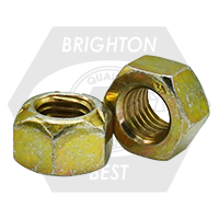 Bulk Metric Hex Cone Locknuts – Class 10, DIN 980-V, Zinc Yellow & Wax