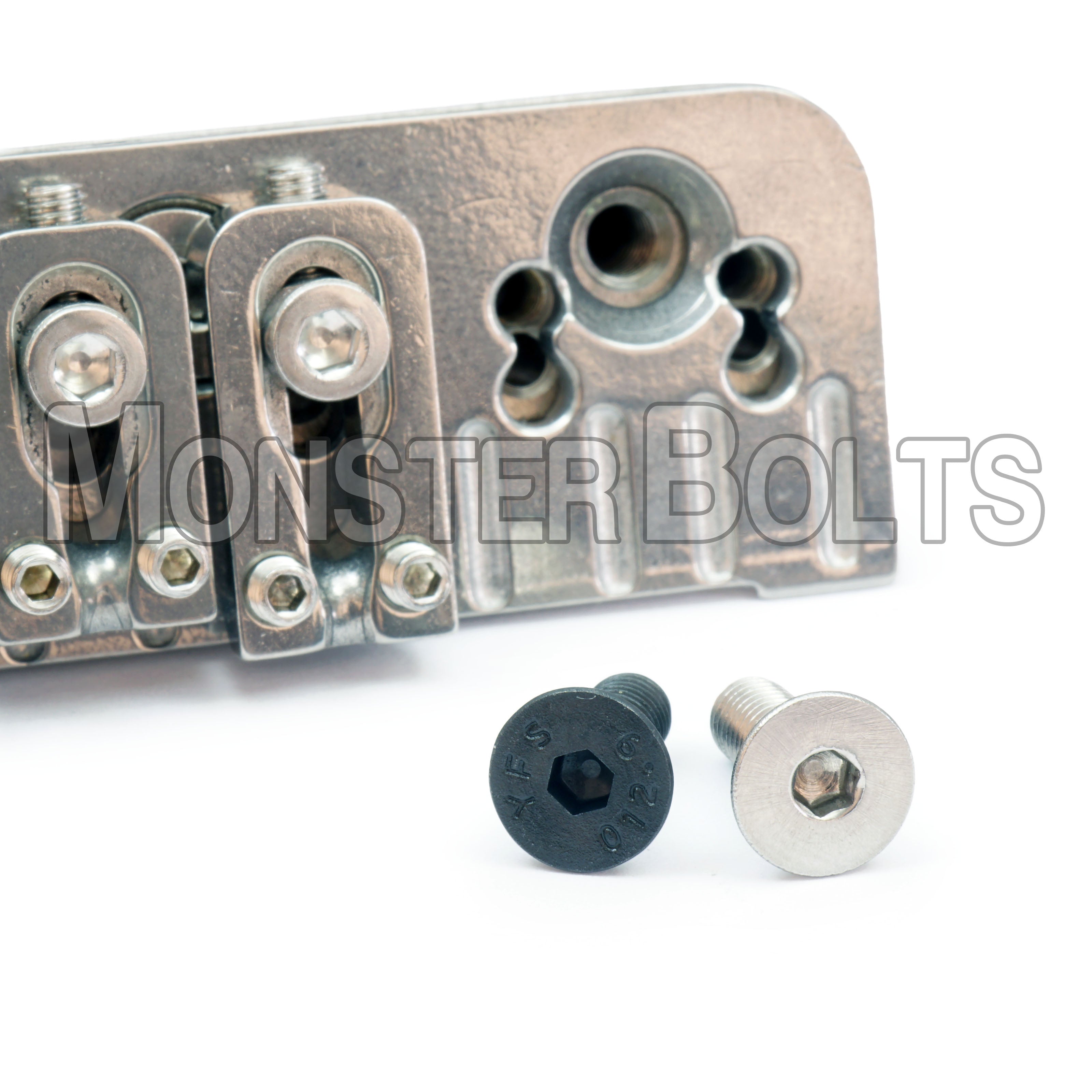 Tremolo Plate Mounting Screws for VegaTrem VT1 — Black, Stainless, or Titanium (Set of 3)