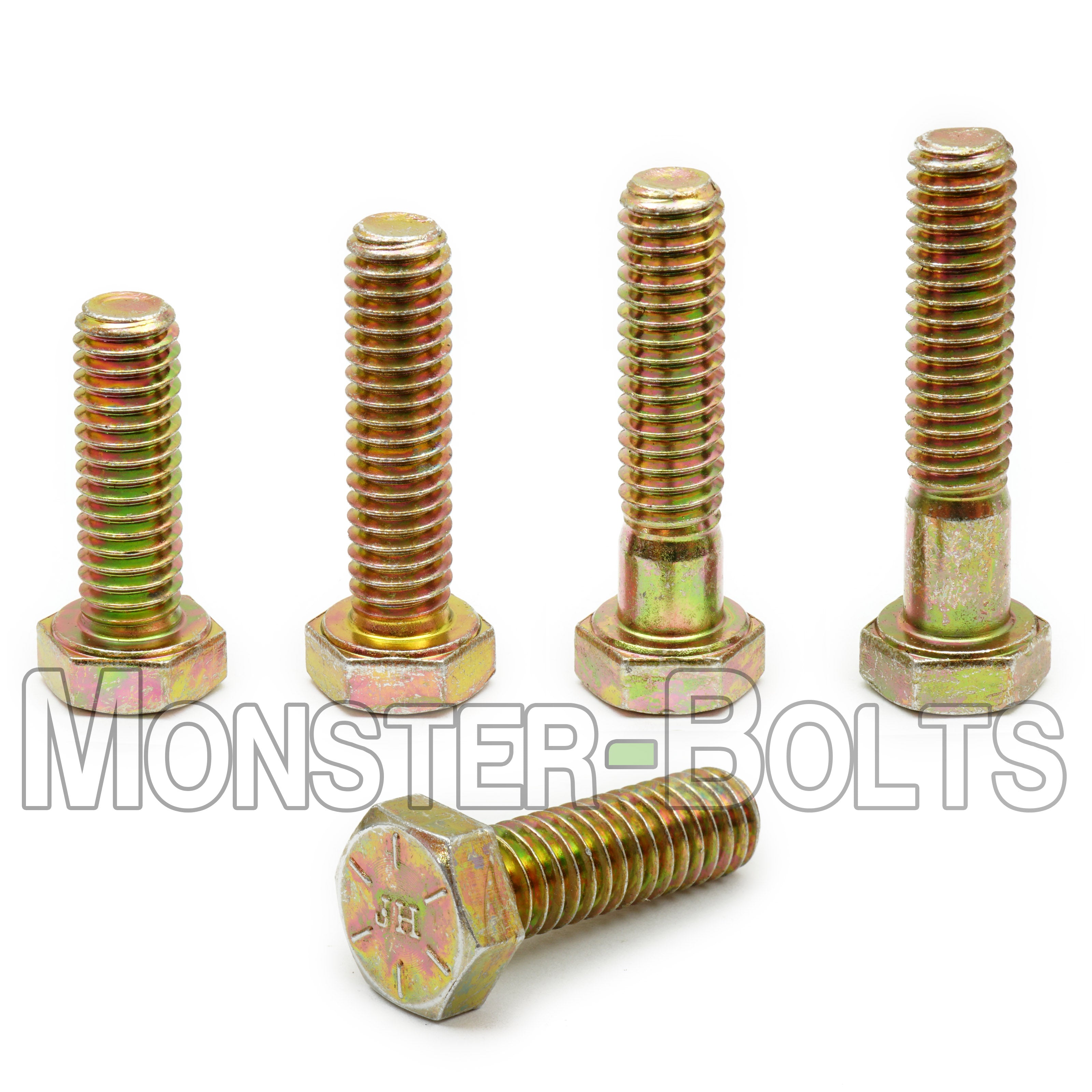 M18-2.50 DIN 933 / 931 Hex Cap Screws 10.9 Alloy Steel, Zinc Yellow