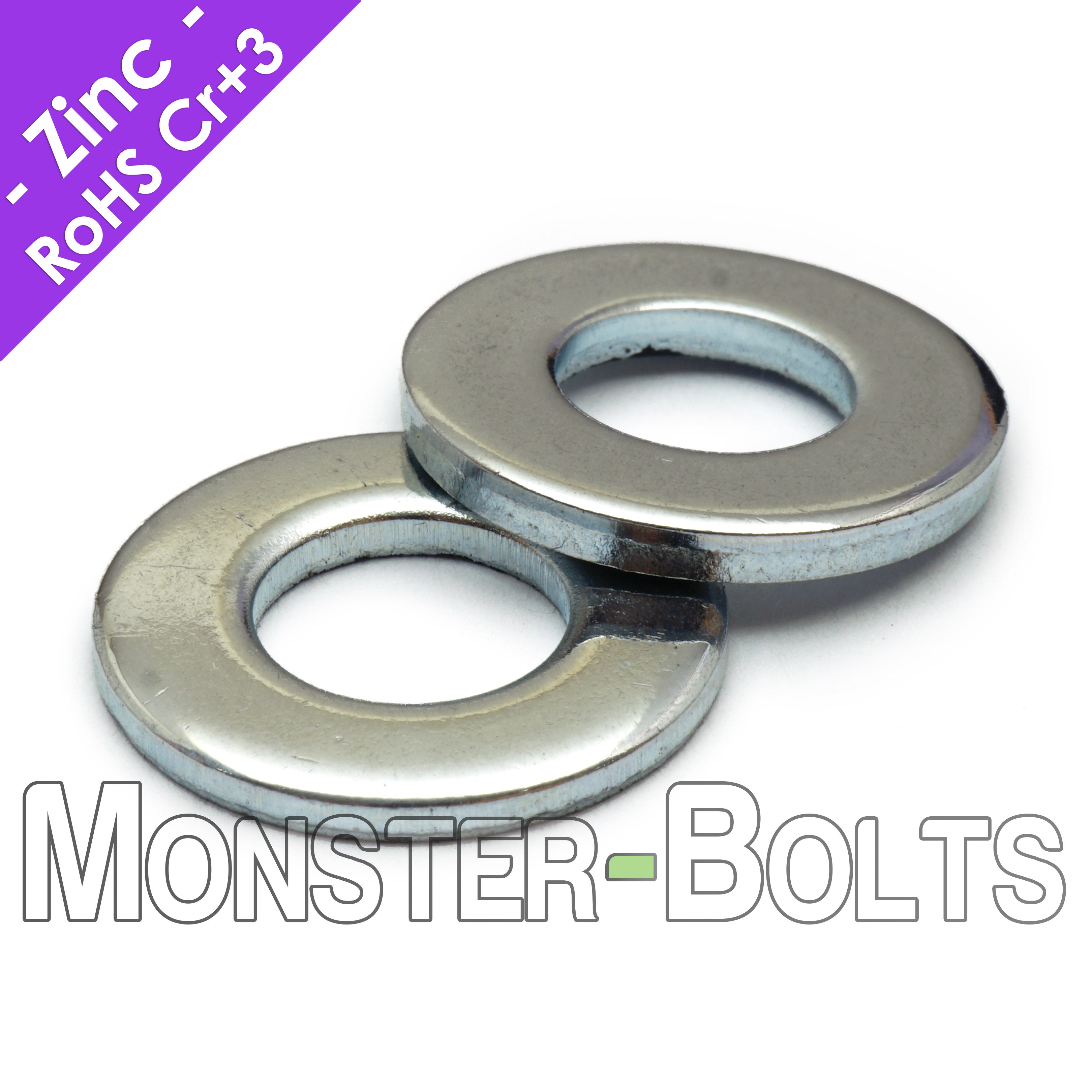 Bulk SAE Flat Washers – Zinc Plated Steel RoHS Compliant Fasteners