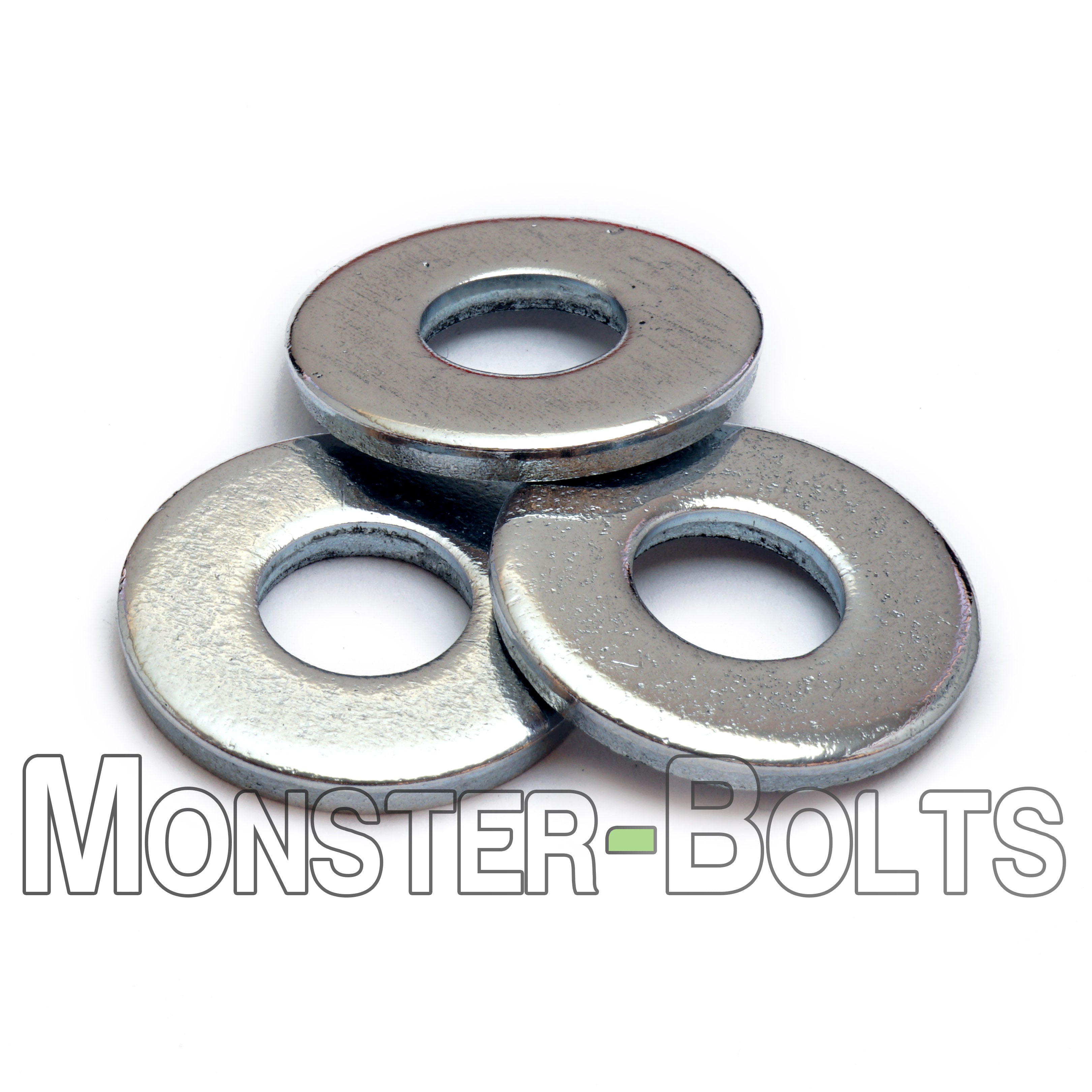 Bulk USS Flat Washers – Medium Carbon Thru-Hardened, Zinc CR+3, Made in USA – Monster Bolts