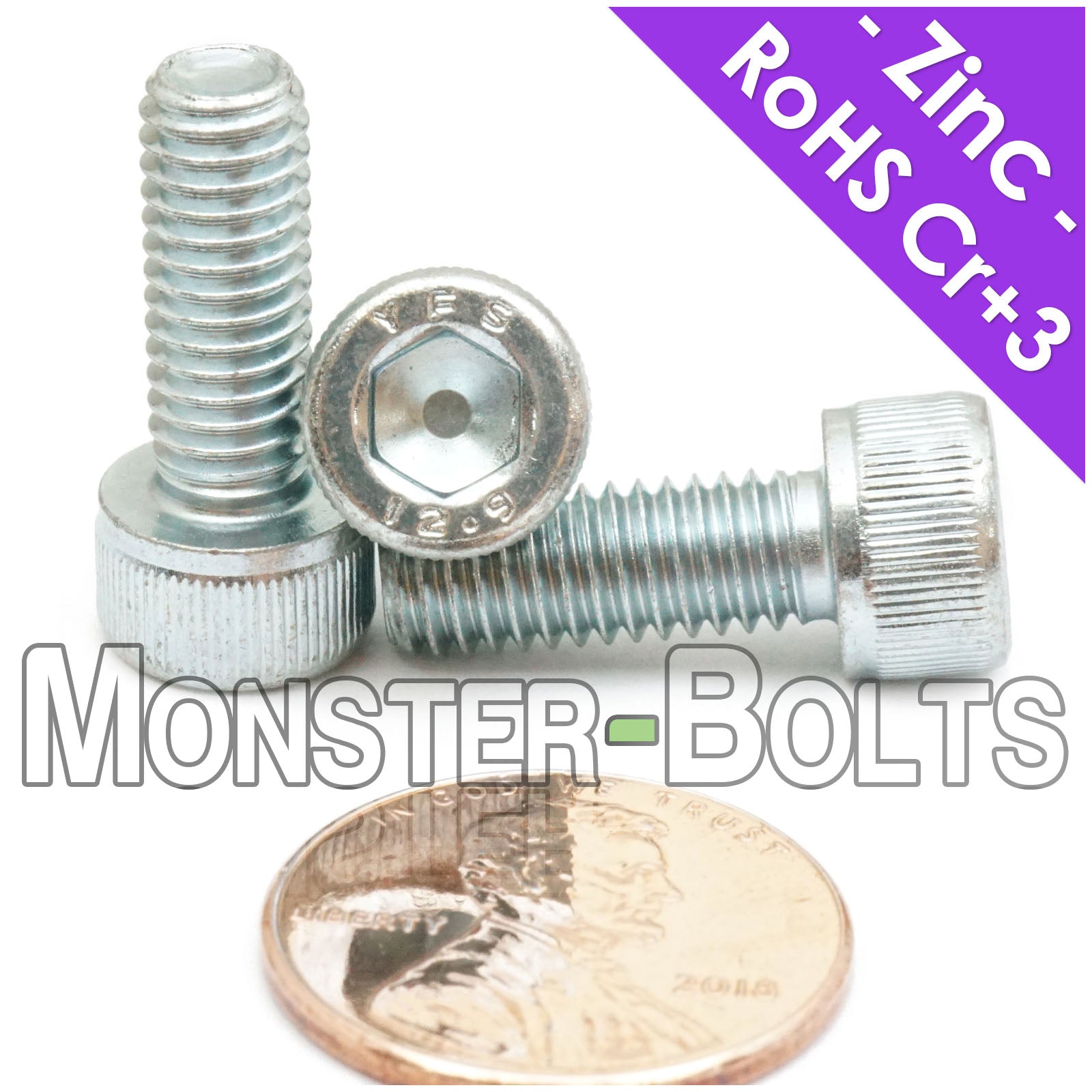 M6-1.0mm Socket Head Cap Screws - Zinc Plated 12.9 Alloy Steel