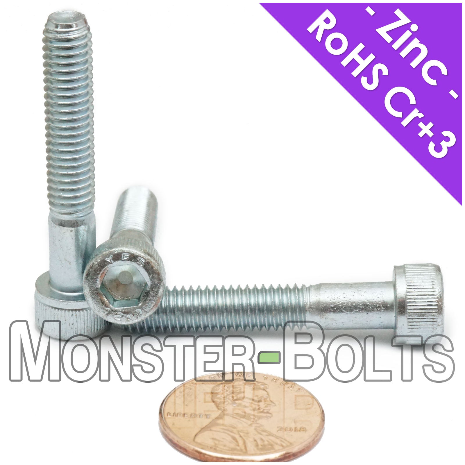 M6-1.0mm Socket Head Cap Screws - Zinc Plated 12.9 Alloy Steel