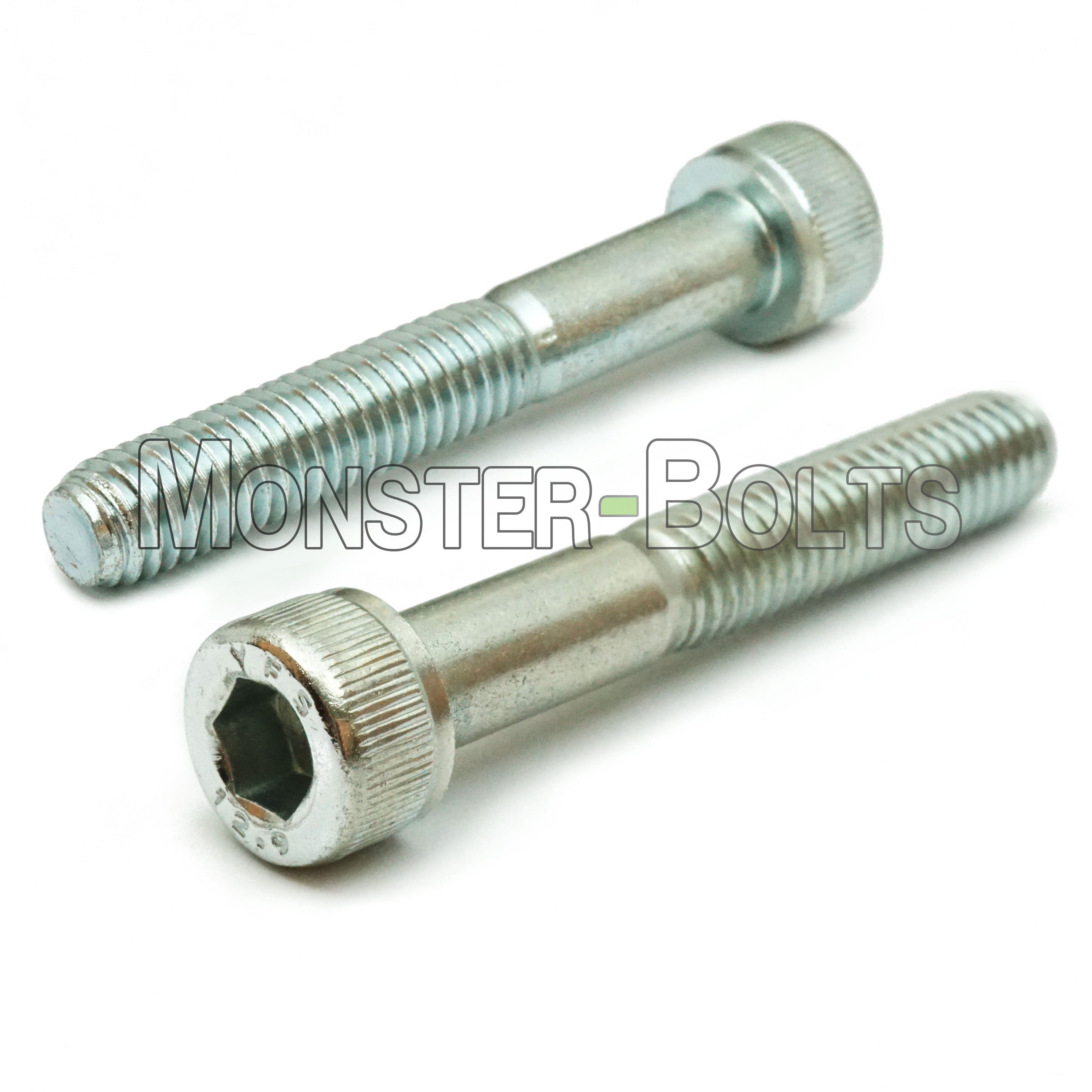 M8-1.25mm Socket Head Cap Screws - Zinc Plated 12.9 Alloy Steel