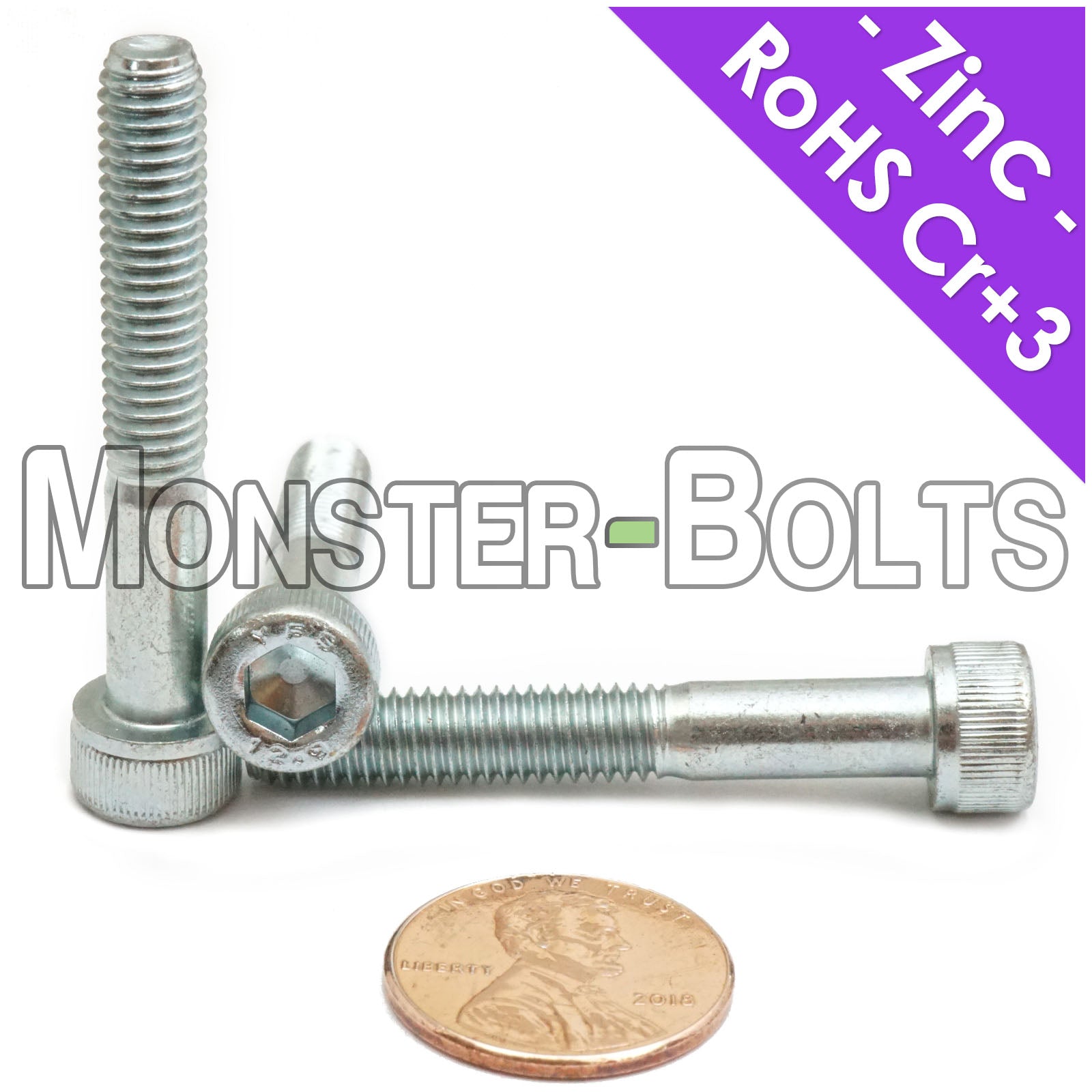 M6-1.0mm Socket Head Cap Screws - Zinc Plated 12.9 Alloy Steel