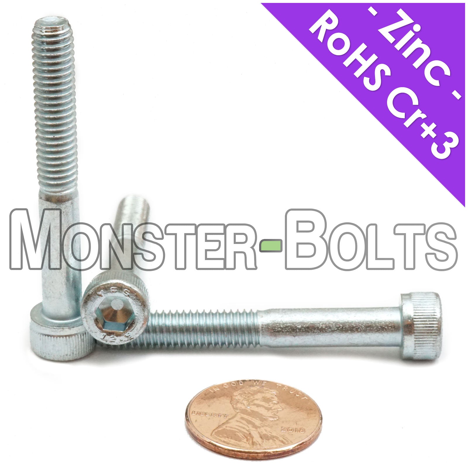 M6-1.0mm Socket Head Cap Screws - Zinc Plated 12.9 Alloy Steel