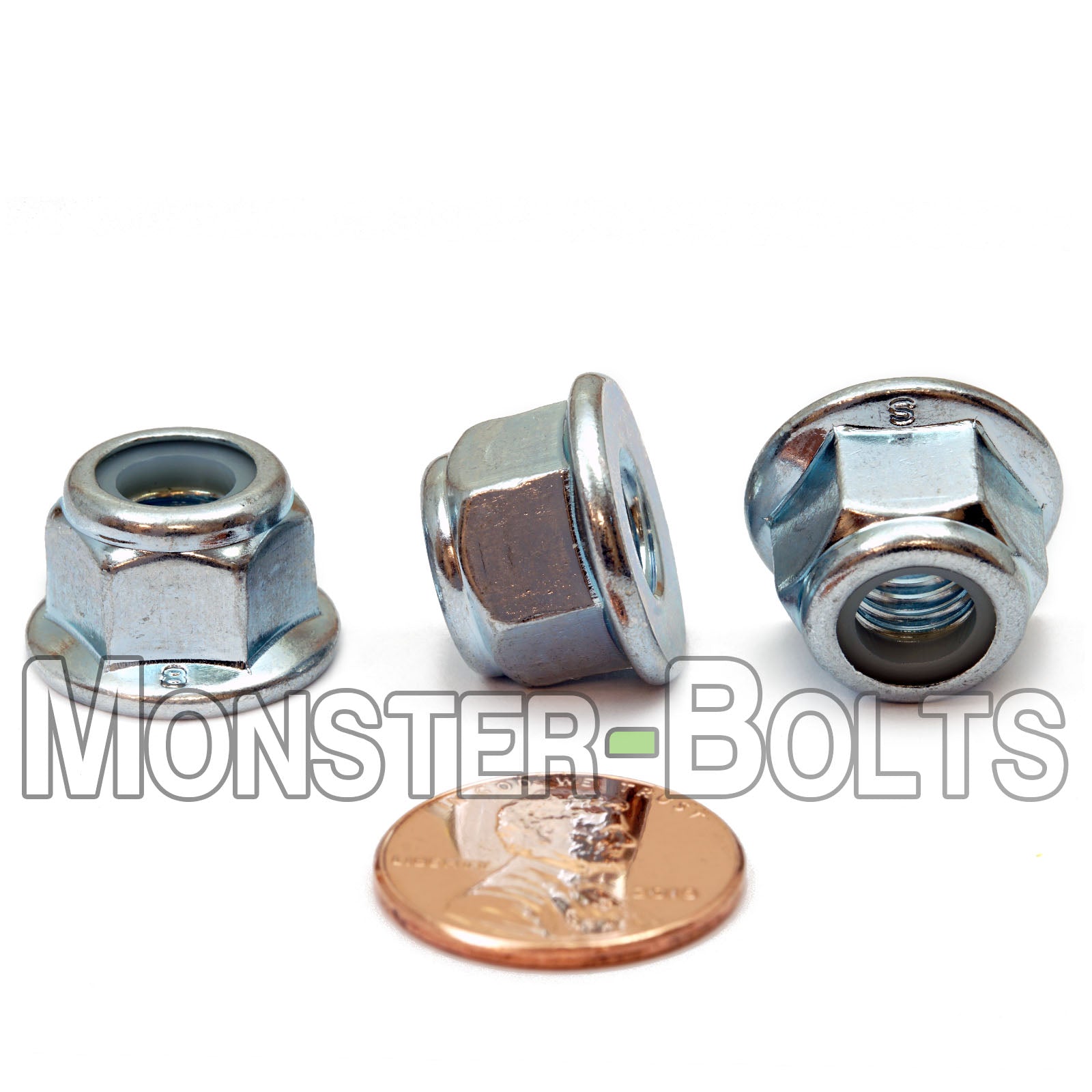 Prevailing Torque Nylon Insert Hex Flange Lock Nuts, DIN 6926 Zinc Plated Alloy Steel, Class 8 Cr+3 RoHS