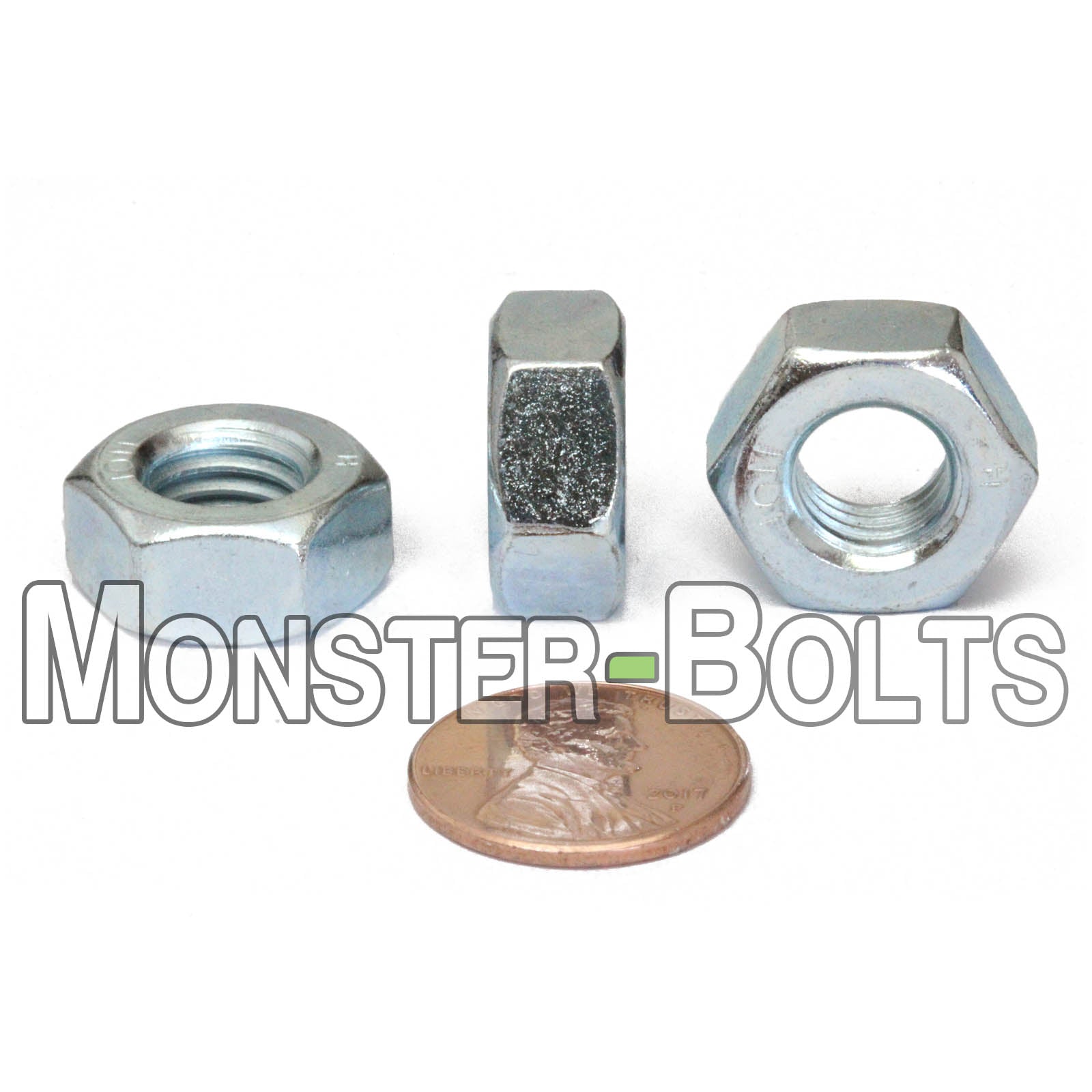 Hex Nuts, Zinc Plated Alloy Steel, Metric DIN 934 Class 8 & 10 Cr+3 RoHS