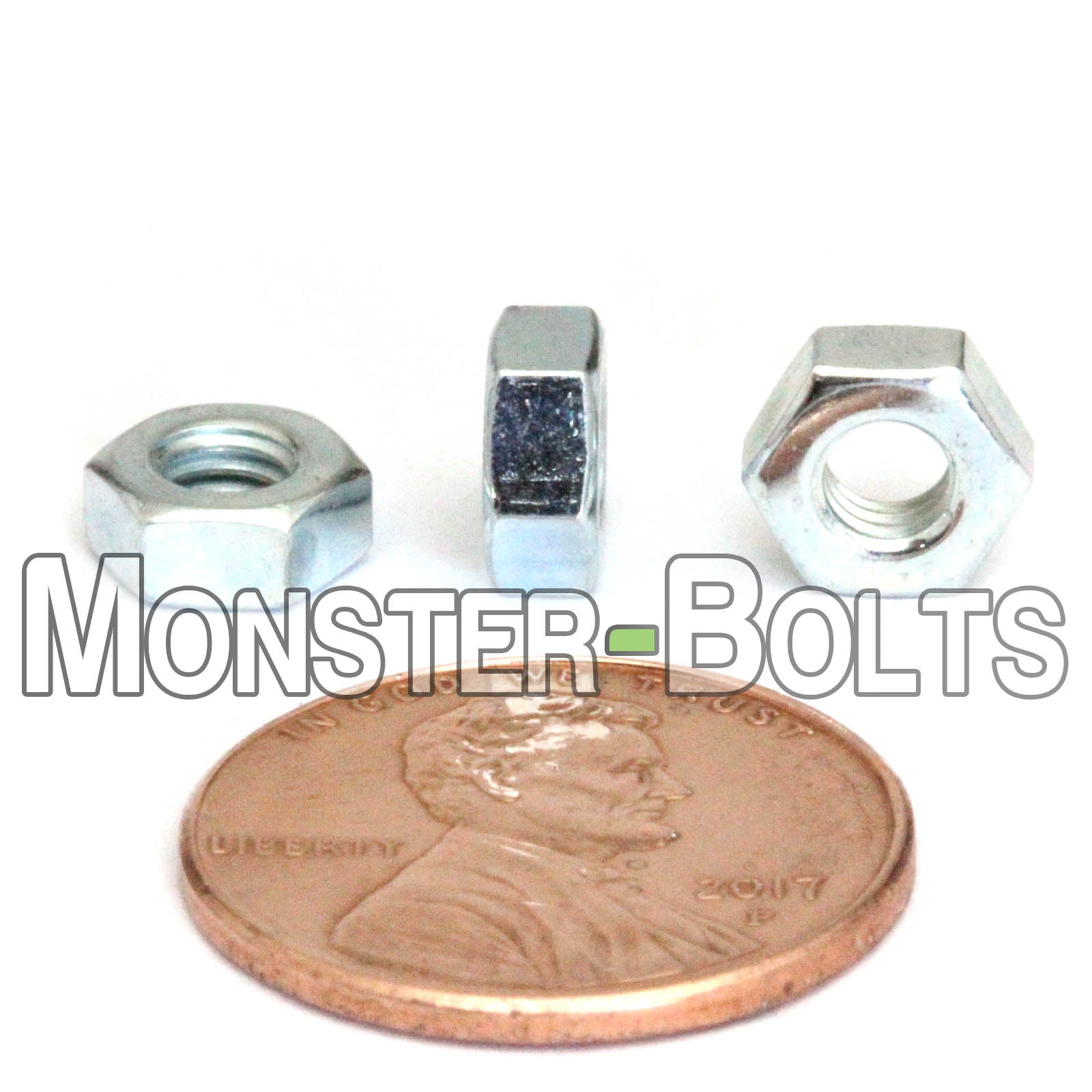 Hex Nuts, Zinc Plated Alloy Steel, Metric DIN 934 Class 8 & 10 Cr+3 RoHS