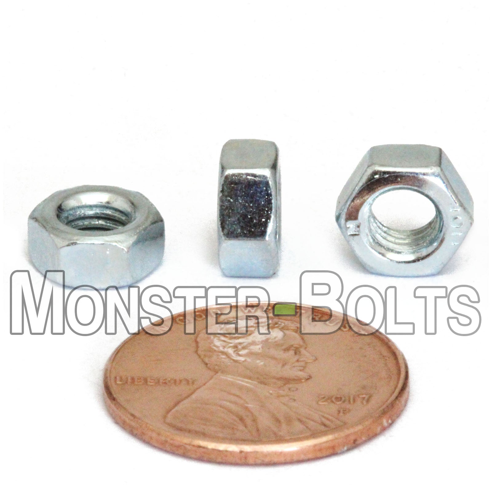 Hex Nuts, Zinc Plated Alloy Steel, Metric DIN 934 Class 8 & 10 Cr+3 RoHS