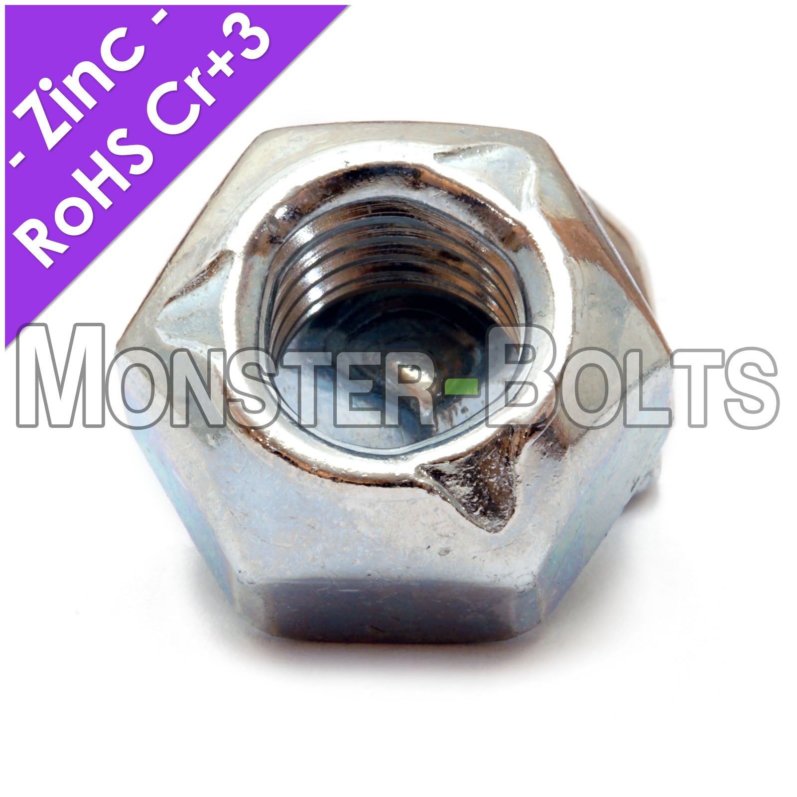 Bulk Metric Hex Cone Locknuts – Class 8, DIN 980-V, Zinc CR+3 & Wax