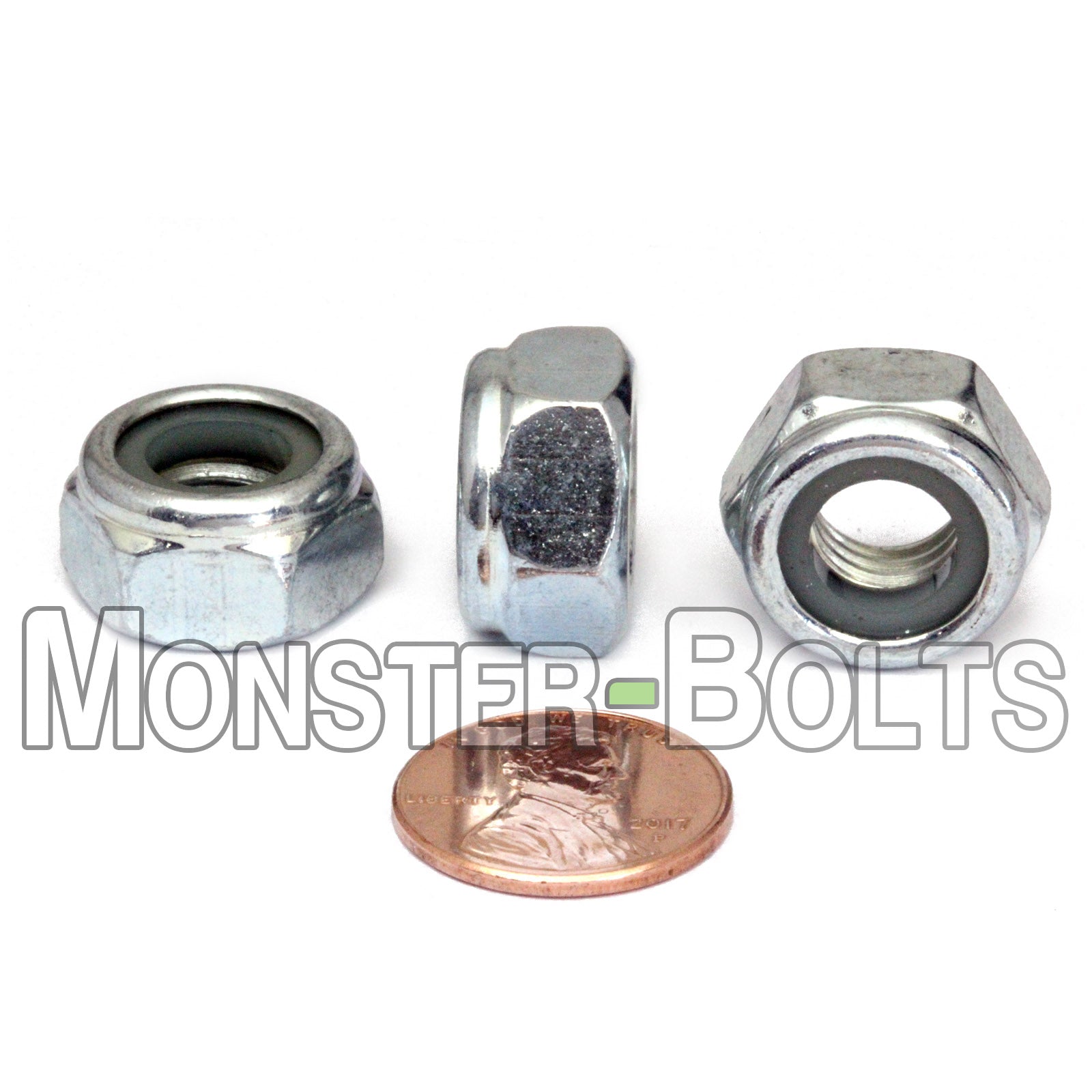 DIN 985 Nylon Insert Hex Lock Nuts - Zinc Plated Alloy Steel, Class 8 & 10 Cr+3 RoHS