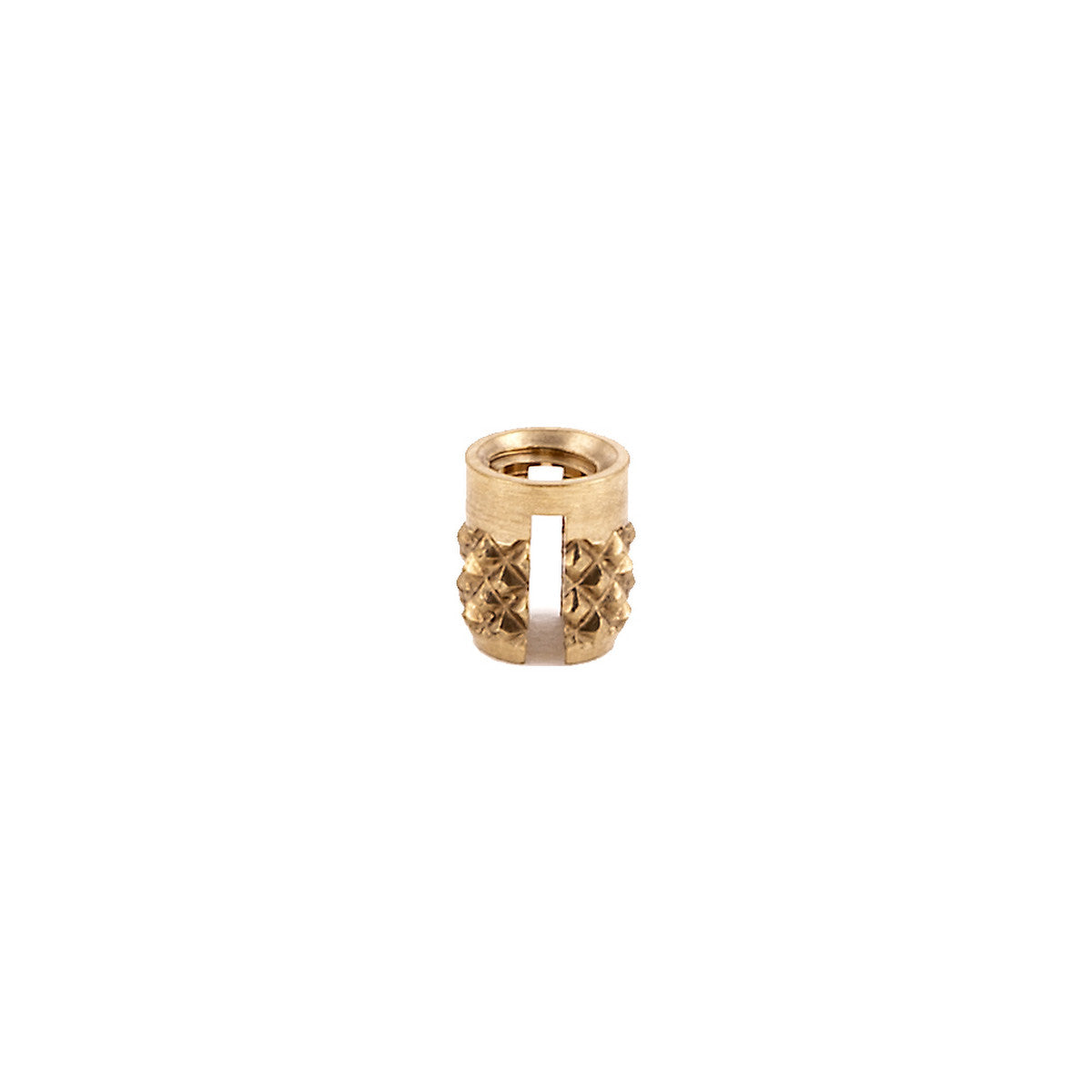 Metric E-Z Press Brass Threaded Insert for Plastic - Flush