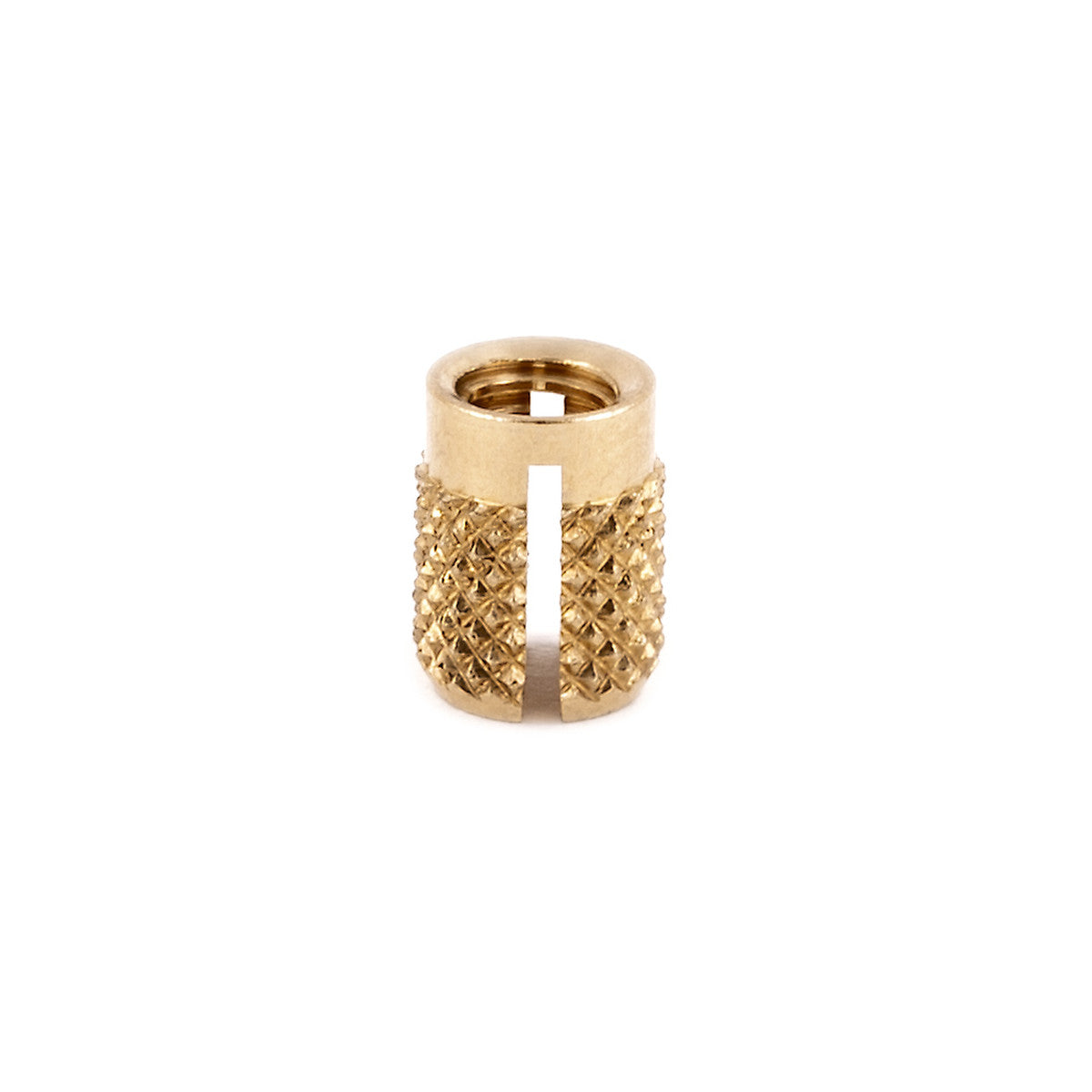 Metric E-Z Press Brass Threaded Insert for Plastic - Flush