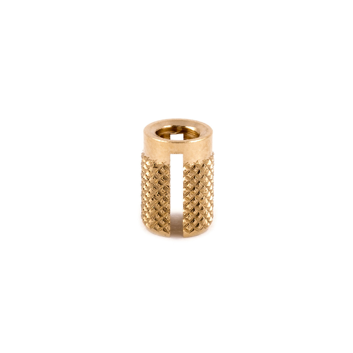 Metric E-Z Press Brass Threaded Insert for Plastic - Flush