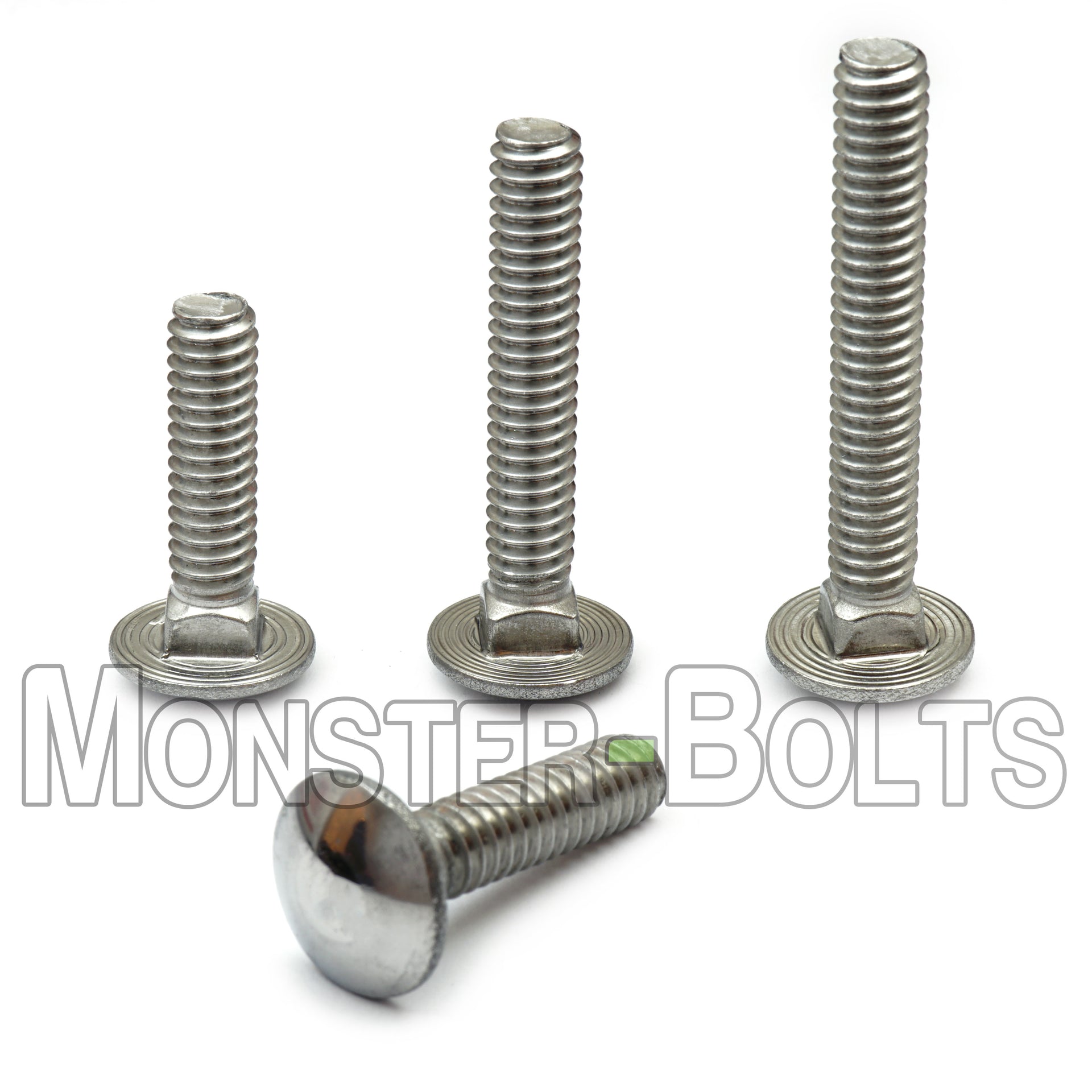 12 Pack 1/4-20 X 2 Inch Stainless Steel Carriage Bolts - Square Neck Construction Hardware