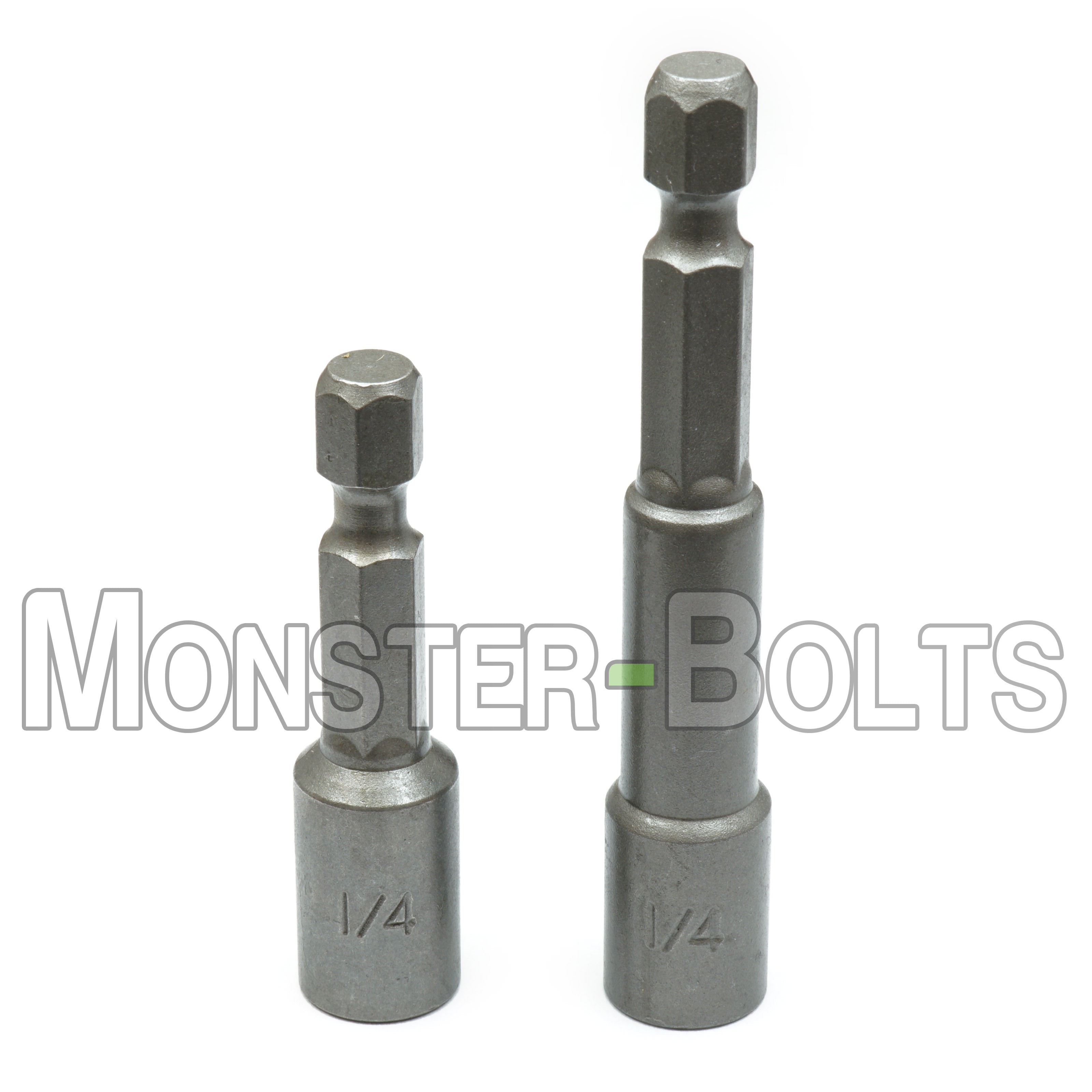 1/4" Magnetic Nutsetters, 1/4" Hex Power Shank w/ Industrial Grade Magnet - Monster Bolts