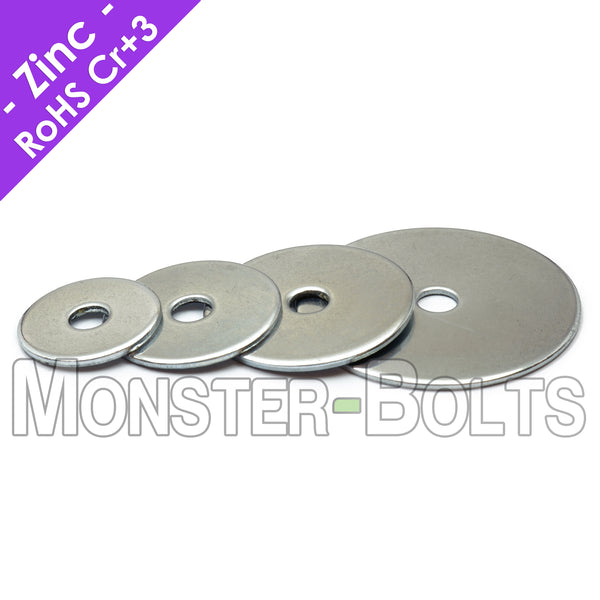 Metric Fender Washer - Zinc Plated Steel DIN 9021, Grade A