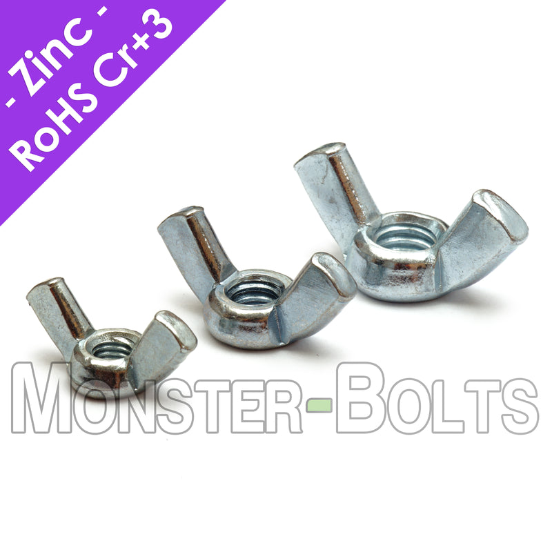 Zinc plated Wing nut for US screws.