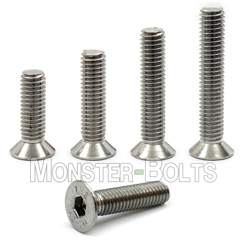 M10 Flat Head Socket Cap screws, Stainless Steel A2 (18-8)