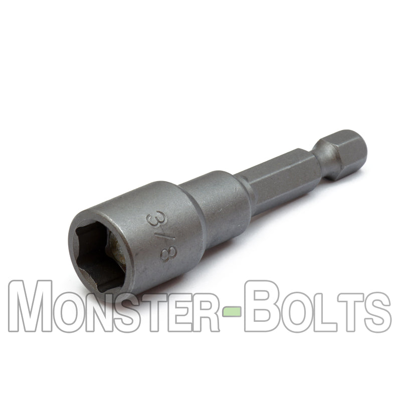 3/8" Magnetic Nutsetters, 1/4" Hex Power Shank w/ Industrial Grade Magnet - Monster Bolts