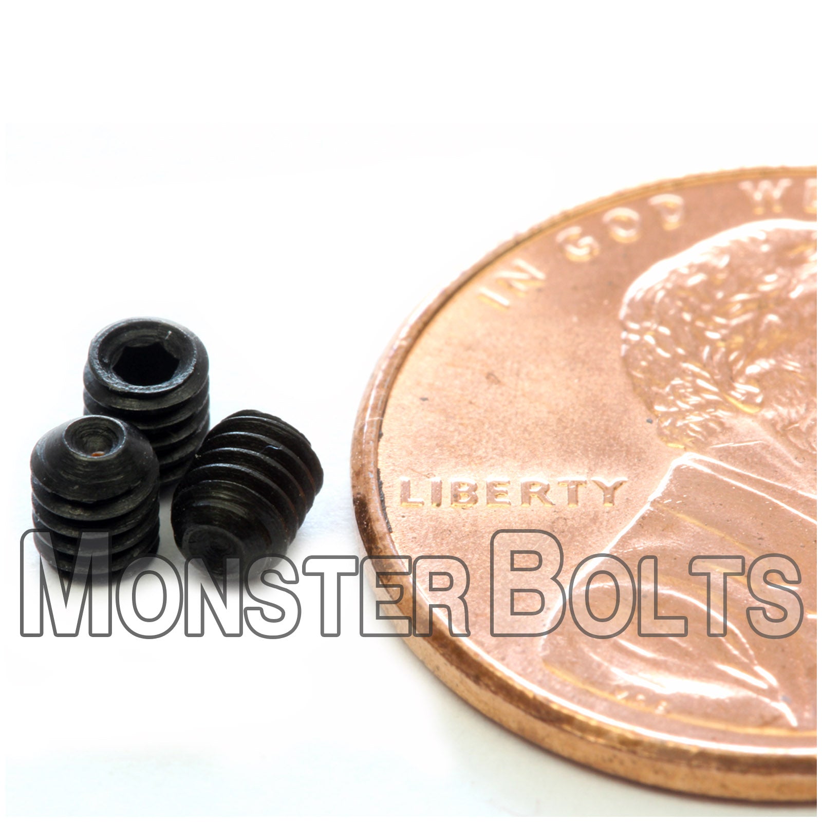 Black #4-48 x 1/8" Cup point socket set screws