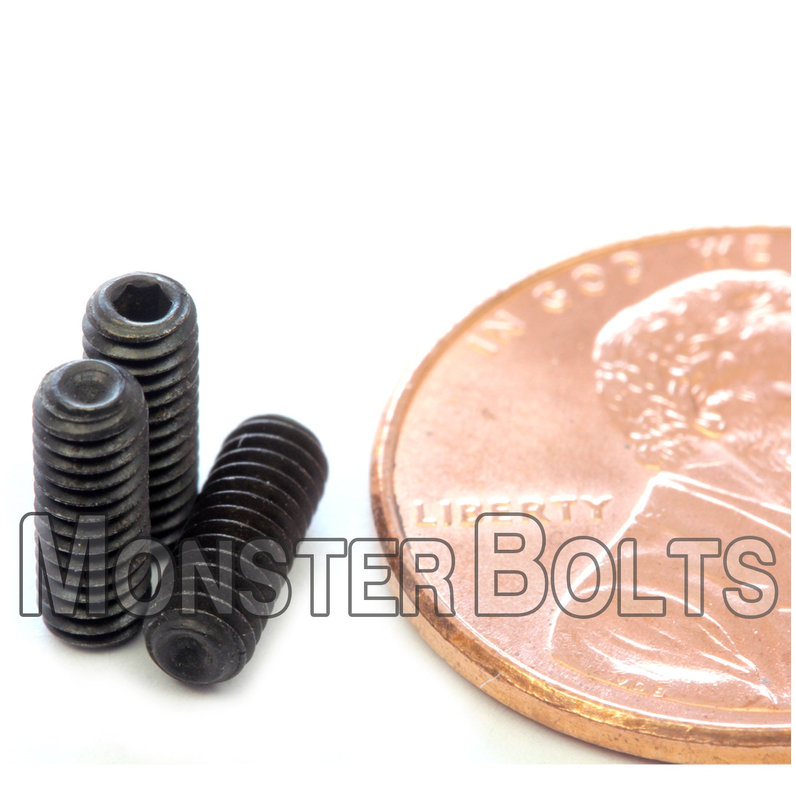 Black #4-48 x 5/16" Cup point socket set screws