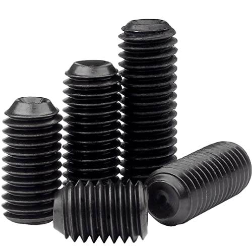 M12 Socket Set screws w/ Cup Point, Class 14.9 Alloy Steel with Black Oxide